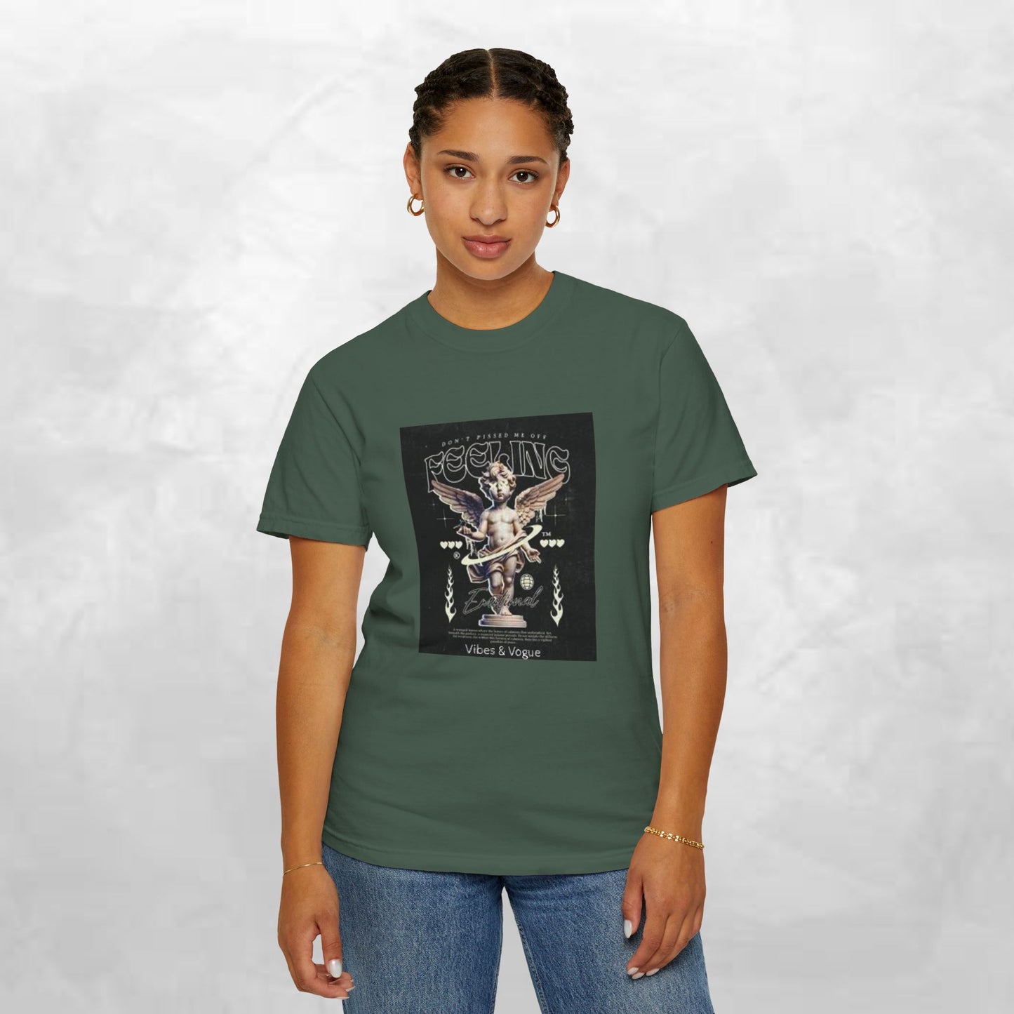Vintage-Inspired Angel Graphic T-Shirt - Perfect for Casual Wear, Gift for Music Lovers, Cute Outfit Idea, Retro Design, Cozy Everyday Tee