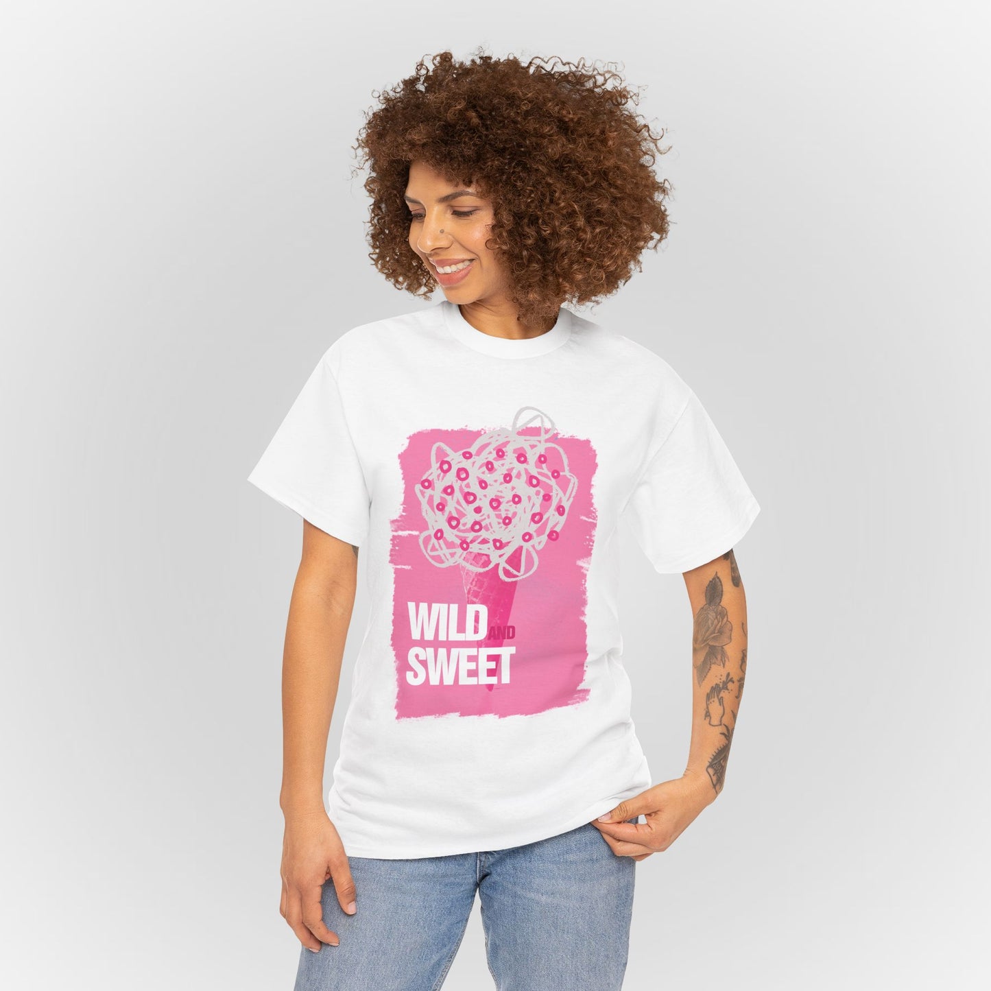 Wild and Sweet Unisex Heavy Cotton Tee - Playful Graphic Shirt for Fun-Loving Individuals