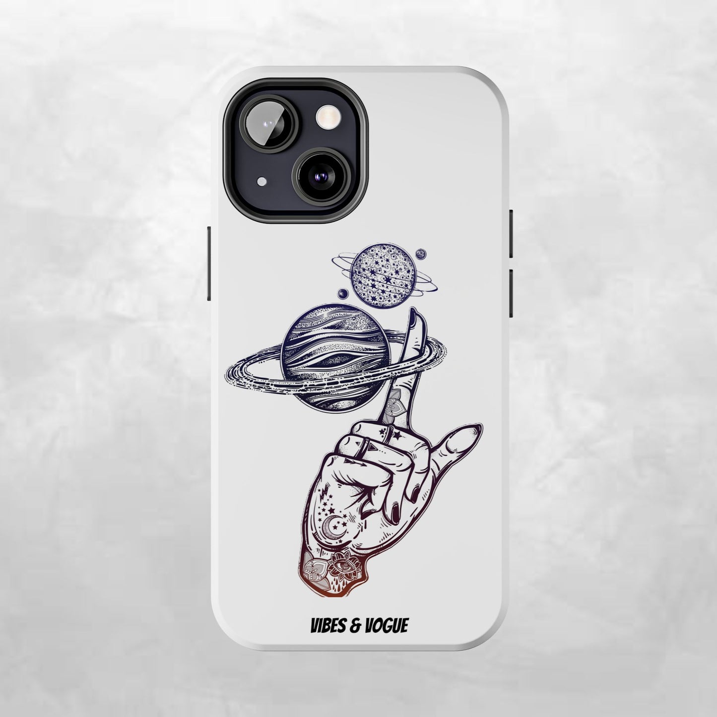 Cosmic Tattoo Phone Case, Unique Galaxy Cell Phone Cover, Gift for Astronomers, Trendy Space Phone Protector, Birthday and Holiday Gift