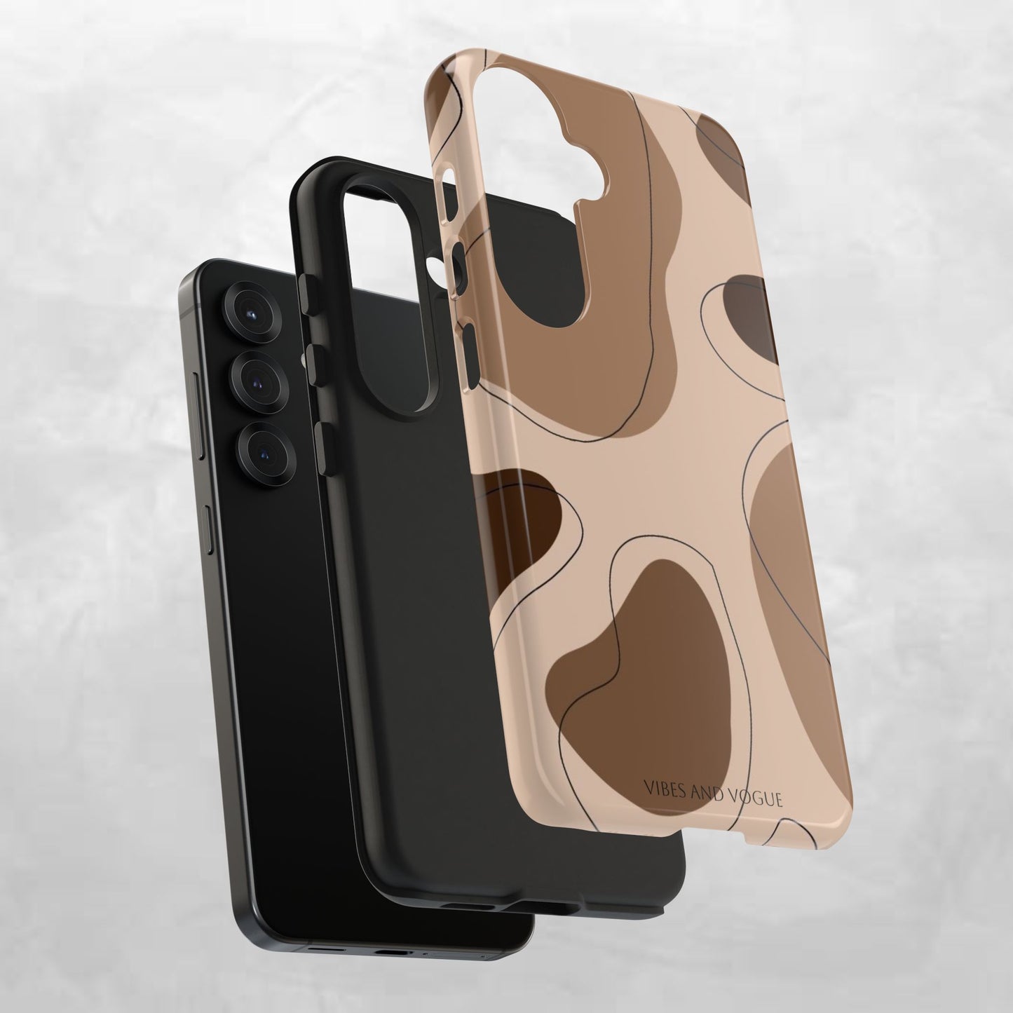 Abstract Brown Cowhide Tough Phone Case