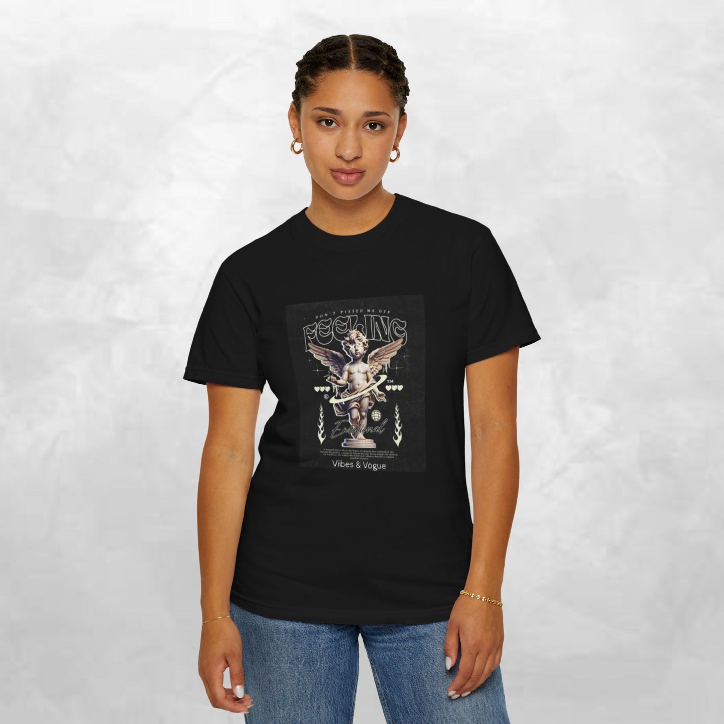 Vintage-Inspired Angel Graphic T-Shirt - Perfect for Casual Wear, Gift for Music Lovers, Cute Outfit Idea, Retro Design, Cozy Everyday Tee