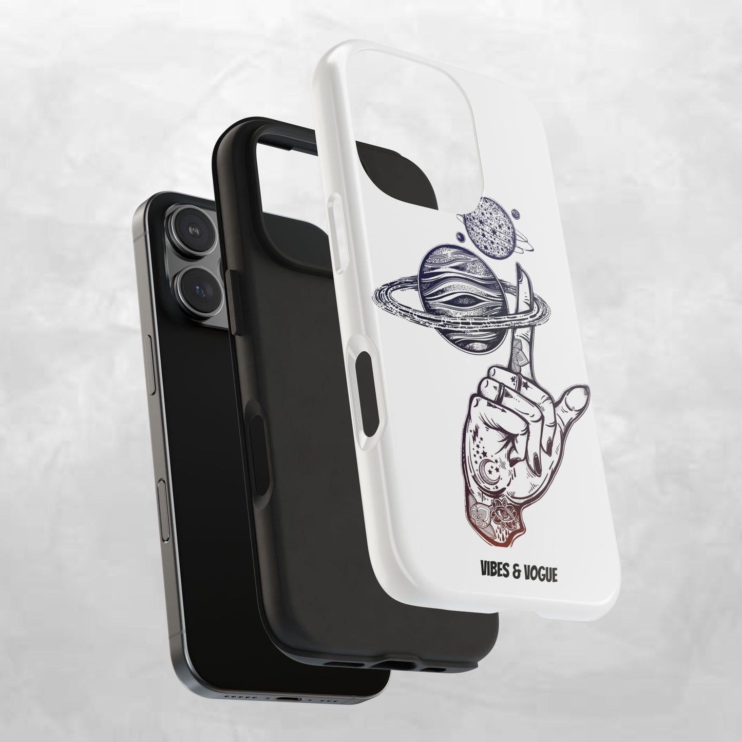 Cosmic Tattoo Phone Case, Unique Galaxy Cell Phone Cover, Gift for Astronomers, Trendy Space Phone Protector, Birthday and Holiday Gift