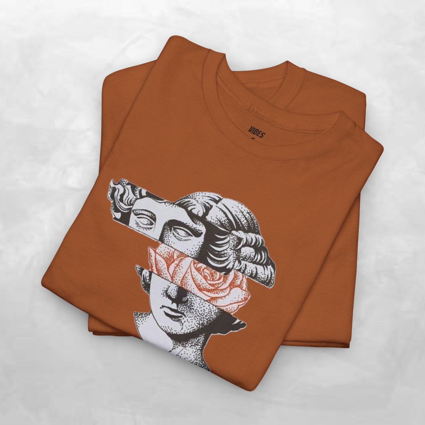 Artistic Unisex Heavy Cotton Tee – Abstract Face Design