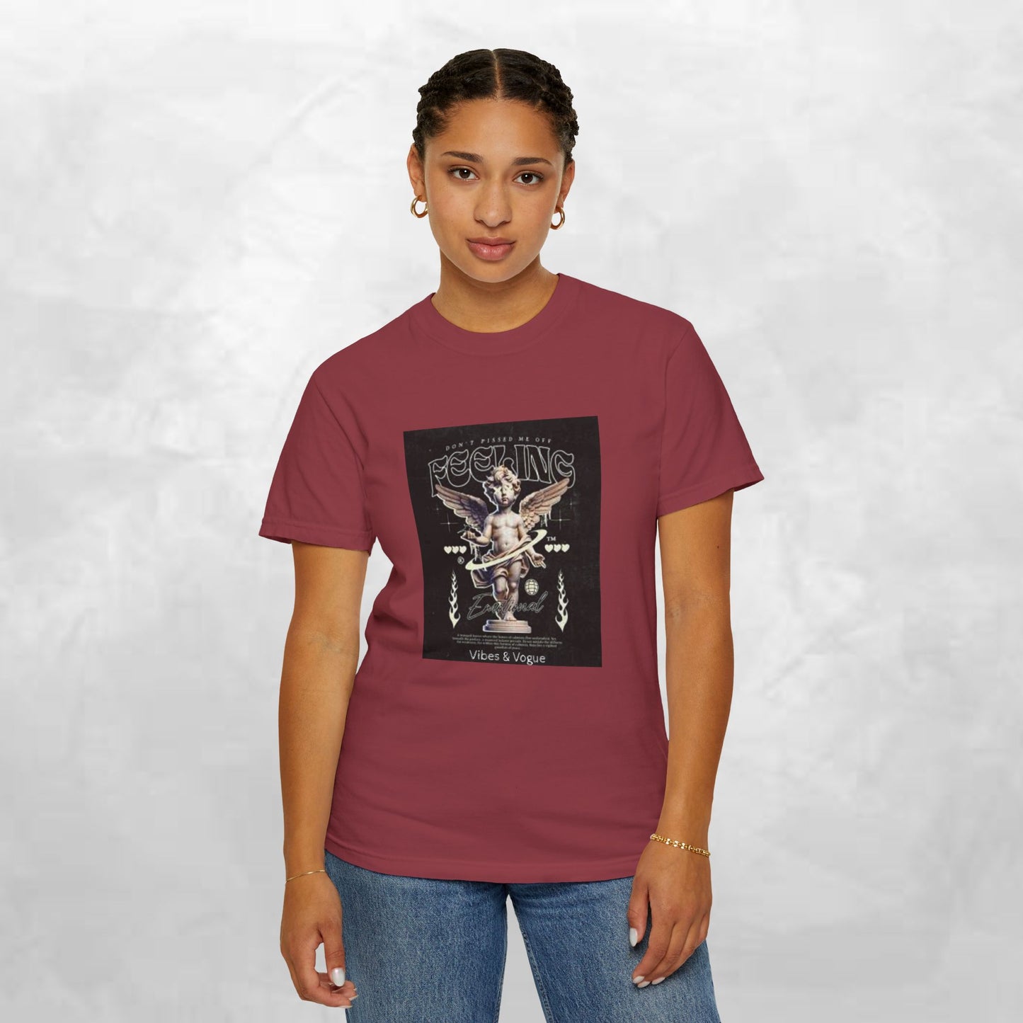 Vintage-Inspired Angel Graphic T-Shirt - Perfect for Casual Wear, Gift for Music Lovers, Cute Outfit Idea, Retro Design, Cozy Everyday Tee