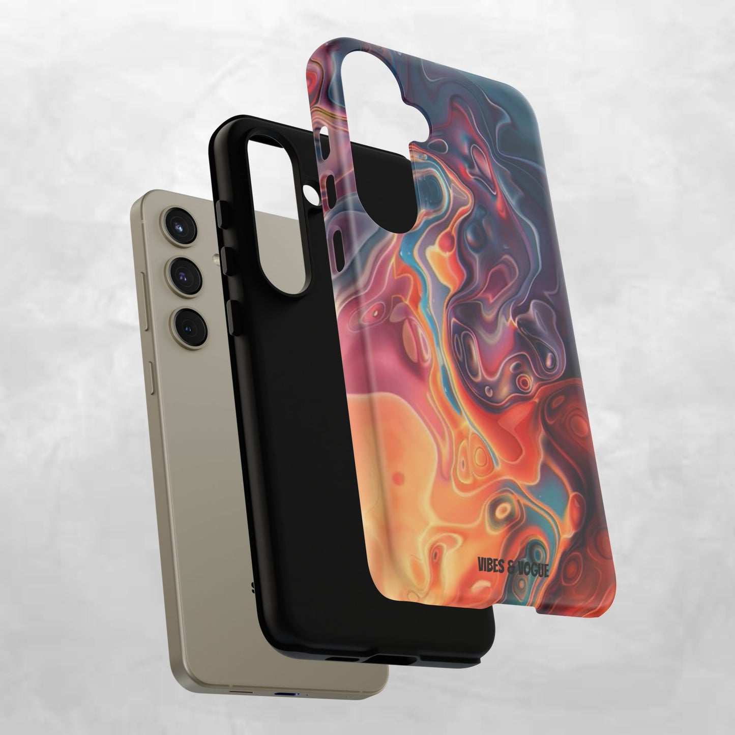 Colorful Phone Case, Abstract Print Cover, Tough Cases for Protection, Gift for Her, Modern Design, Trendy Mobile Accessory
