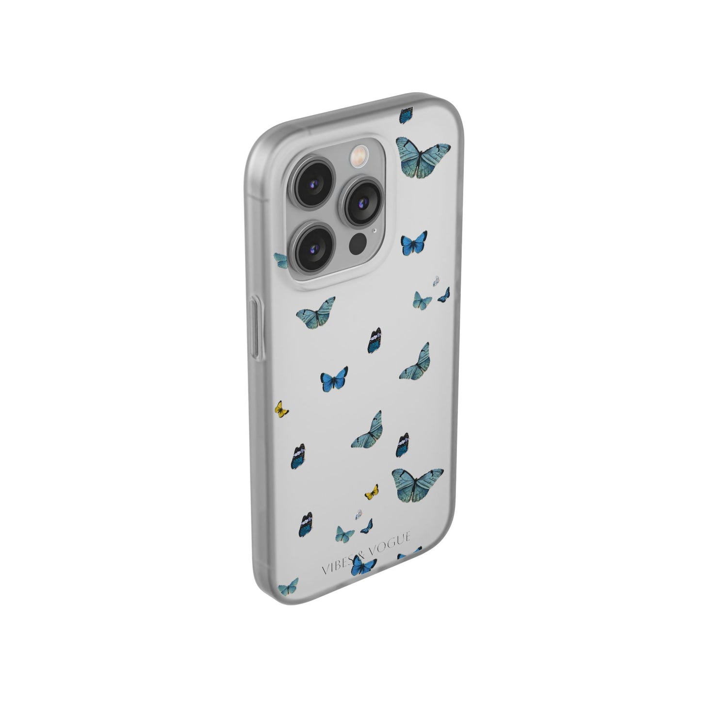 Butterfly Vibes Phone Case, Flexible Phone Cover, Elegant Phone Accessory, Gift for Nature Lovers, Spring Decor, Eco-Friendly Case