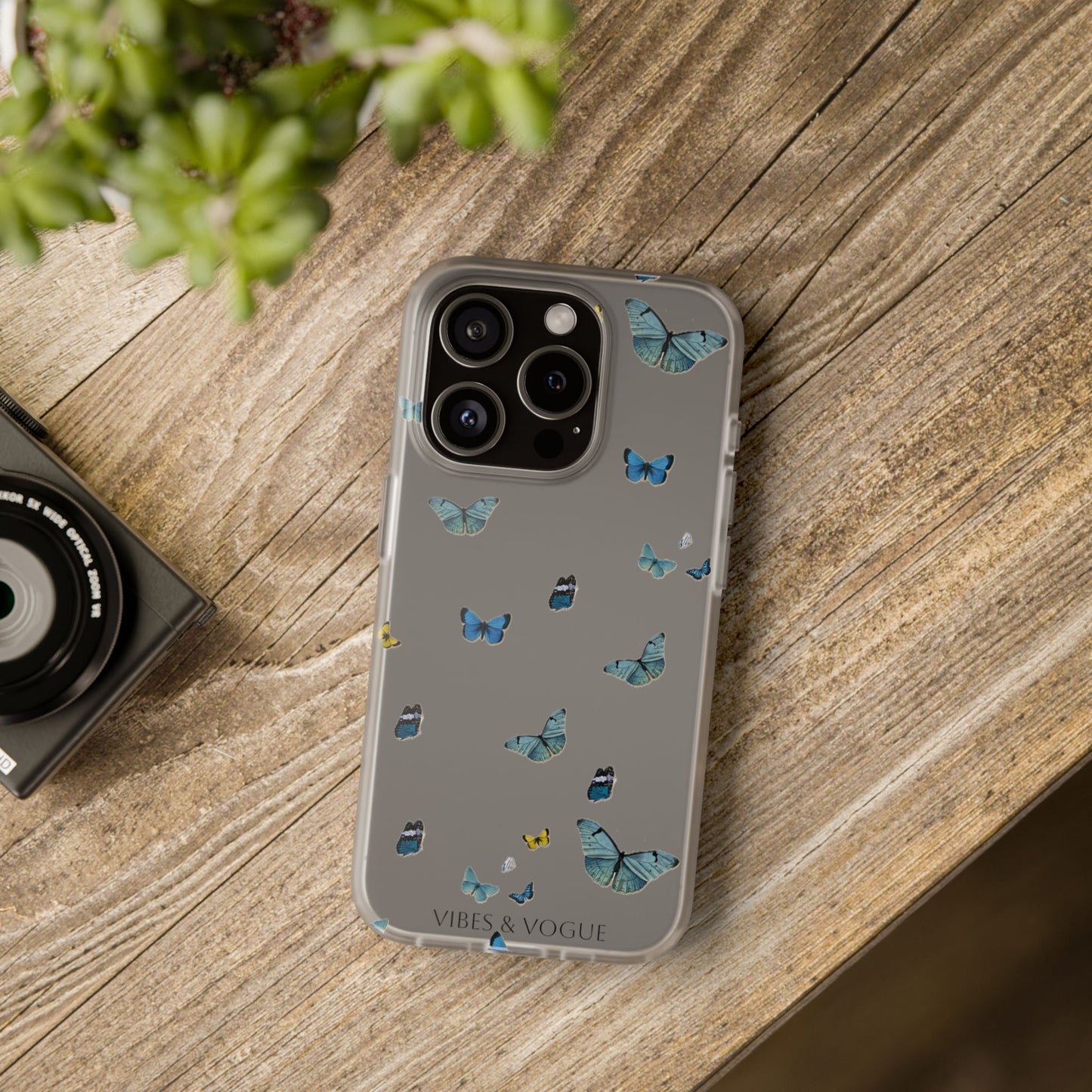 Butterfly Vibes Phone Case, Flexible Phone Cover, Elegant Phone Accessory, Gift for Nature Lovers, Spring Decor, Eco-Friendly Case