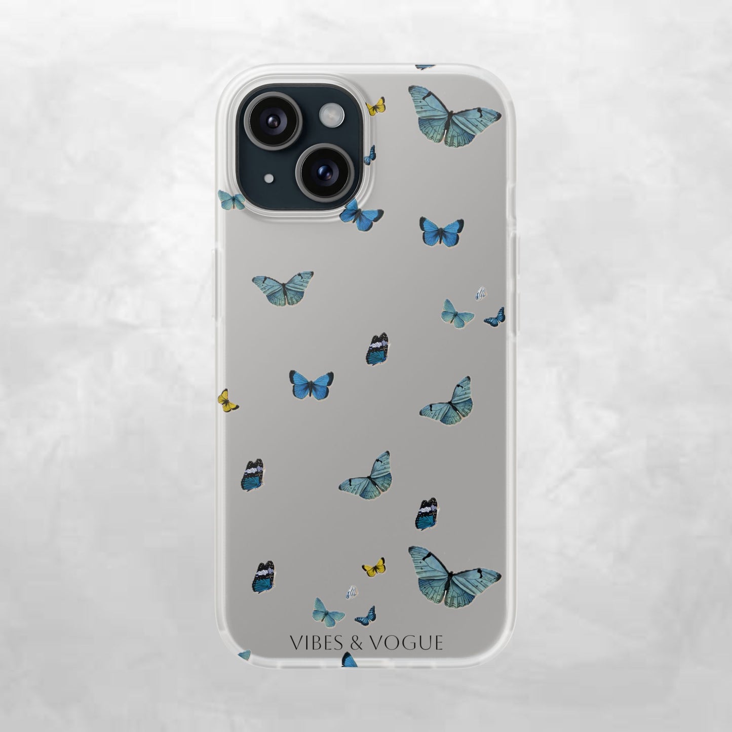 Butterfly Vibes Phone Case, Flexible Phone Cover, Elegant Phone Accessory, Gift for Nature Lovers, Spring Decor, Eco-Friendly Case