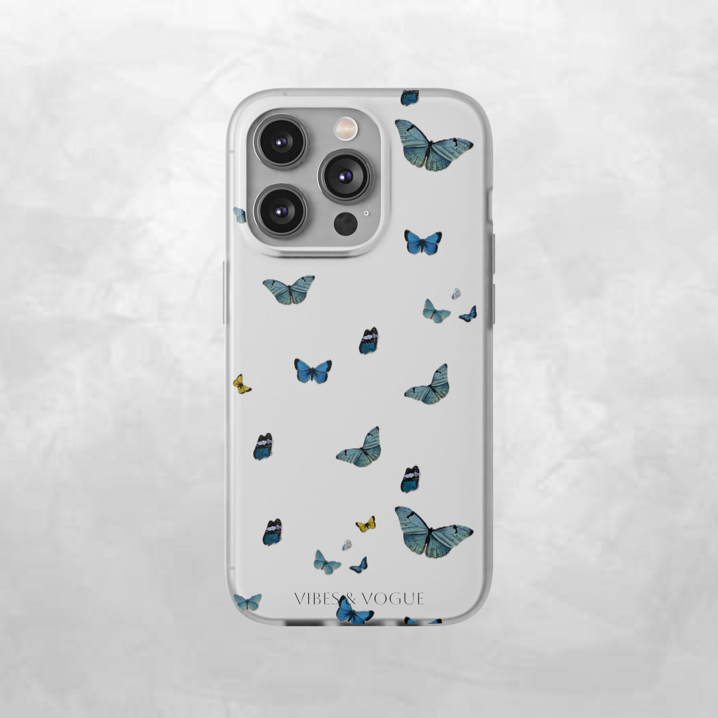 Butterfly Vibes Phone Case, Flexible Phone Cover, Elegant Phone Accessory, Gift for Nature Lovers, Spring Decor, Eco-Friendly Case