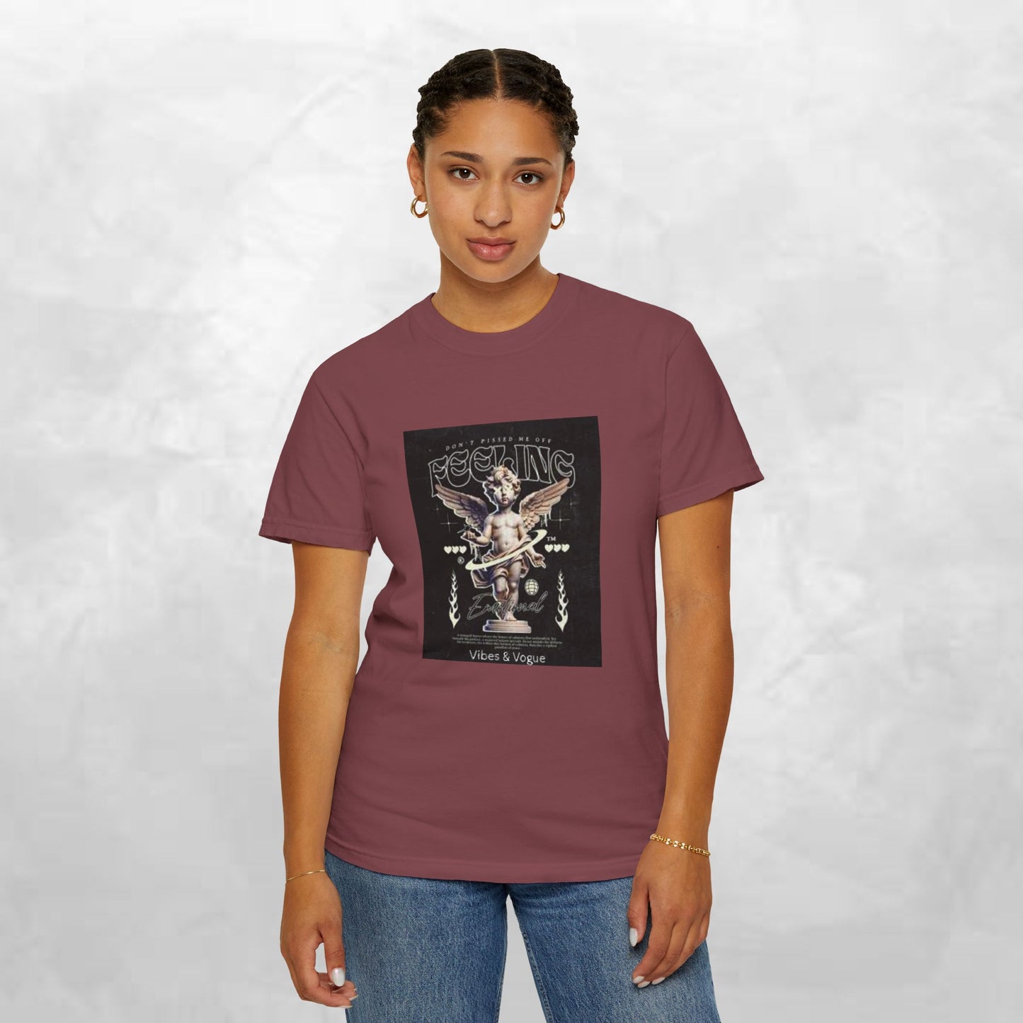 Vintage-Inspired Angel Graphic T-Shirt - Perfect for Casual Wear, Gift for Music Lovers, Cute Outfit Idea, Retro Design, Cozy Everyday Tee
