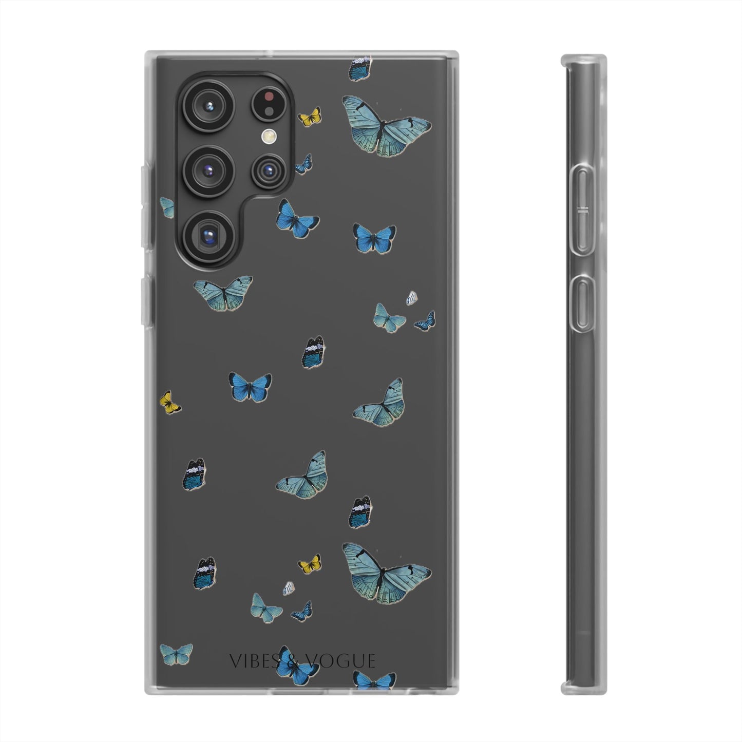 Butterfly Vibes Phone Case, Flexible Phone Cover, Elegant Phone Accessory, Gift for Nature Lovers, Spring Decor, Eco-Friendly Case