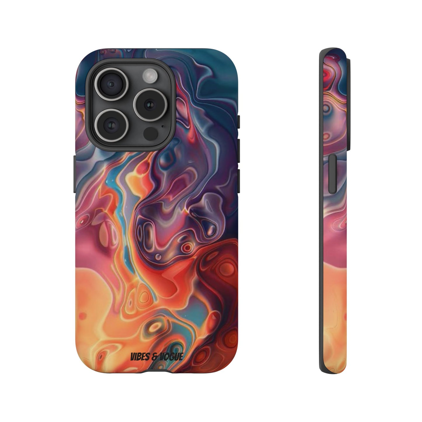 Colorful Phone Case, Abstract Print Cover, Tough Cases for Protection, Gift for Her, Modern Design, Trendy Mobile Accessory