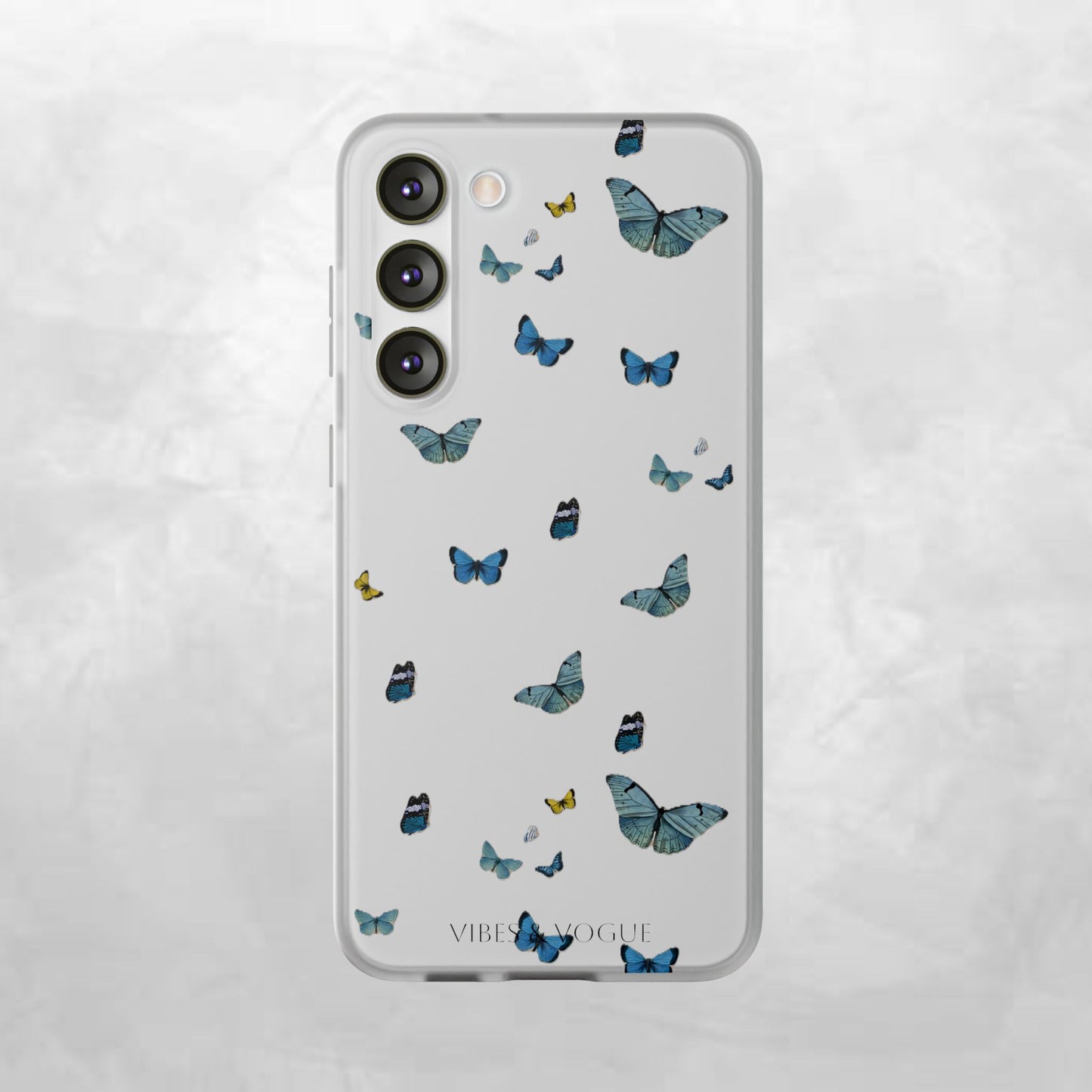 Butterfly Vibes Phone Case, Flexible Phone Cover, Elegant Phone Accessory, Gift for Nature Lovers, Spring Decor, Eco-Friendly Case