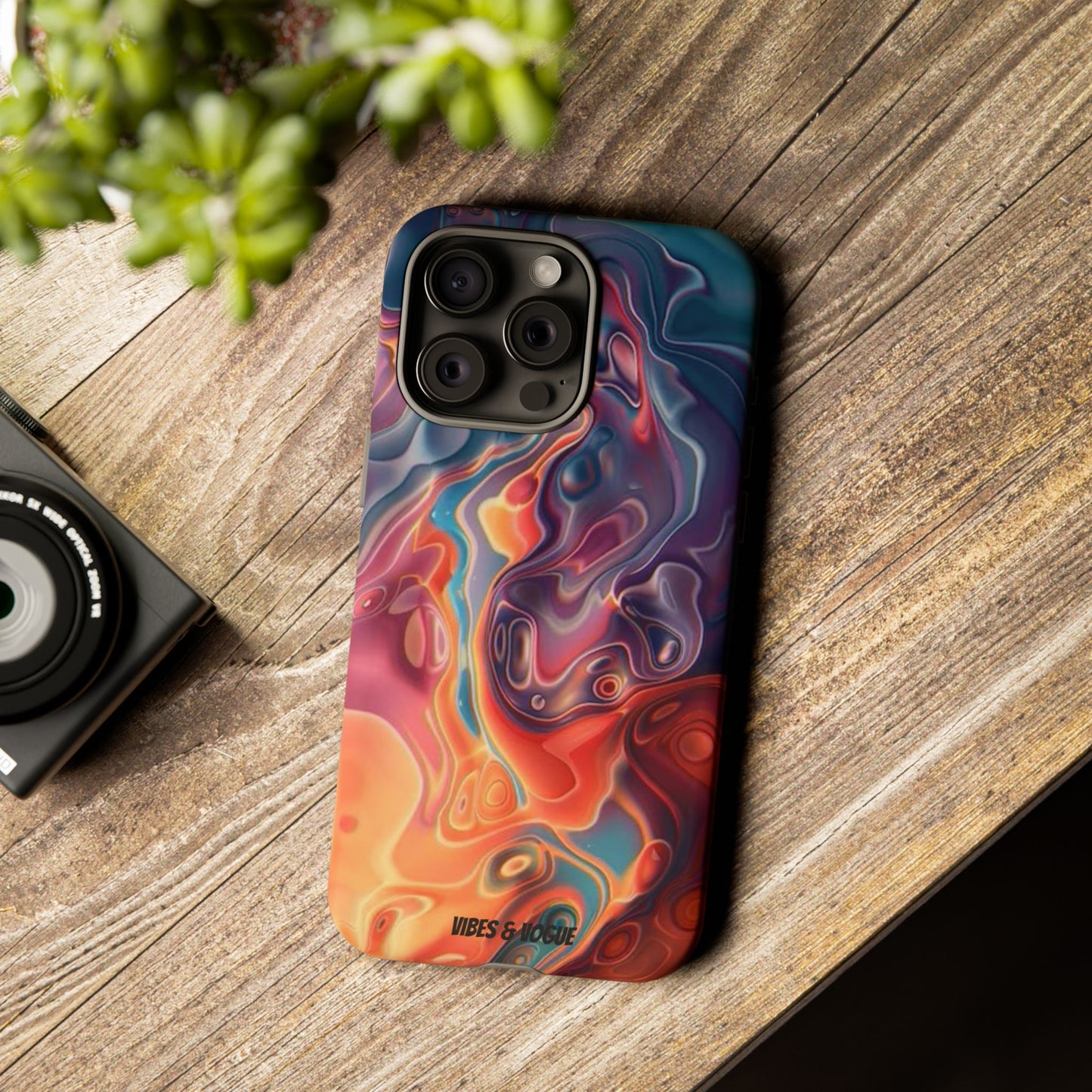 Colorful Phone Case, Abstract Print Cover, Tough Cases for Protection, Gift for Her, Modern Design, Trendy Mobile Accessory