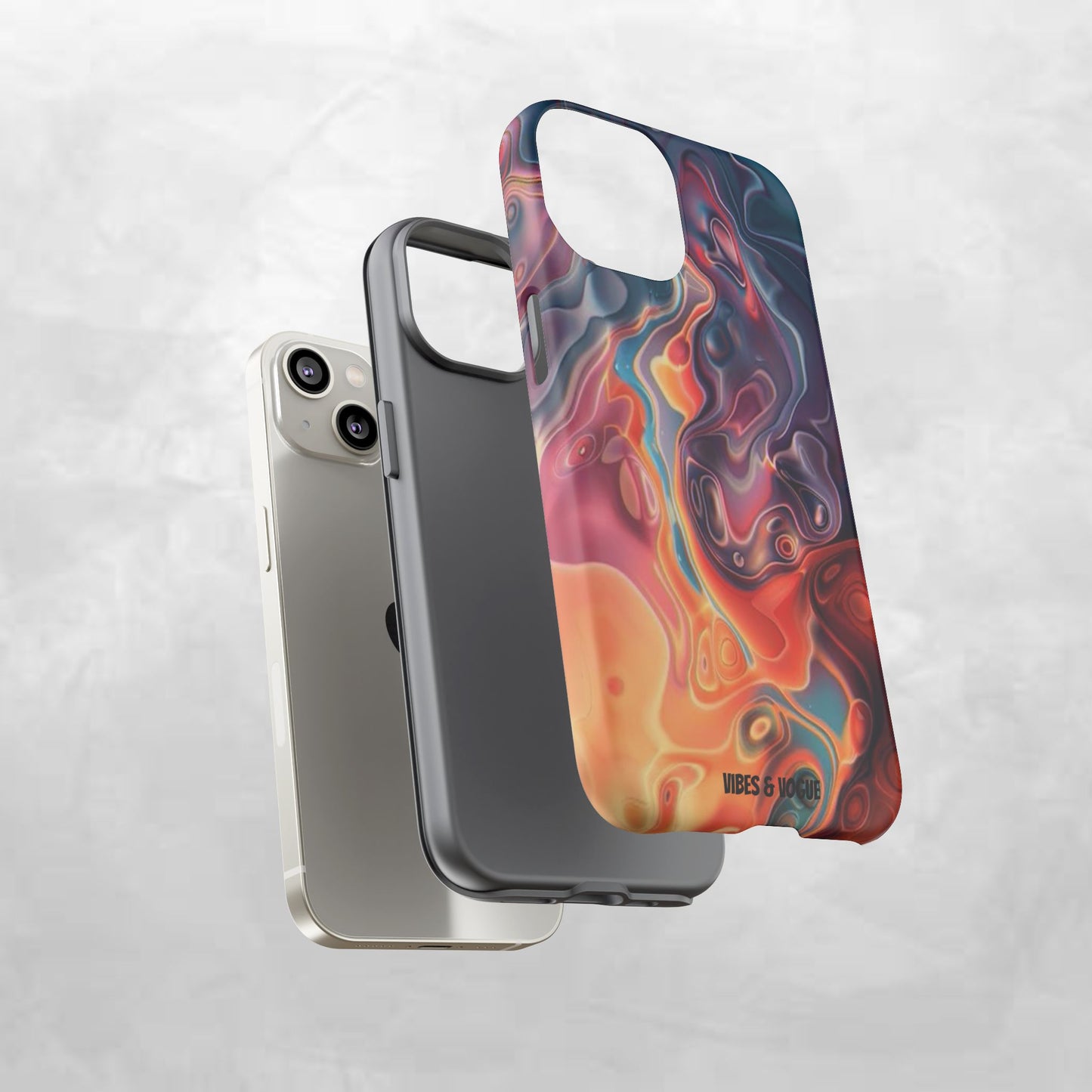 Colorful Phone Case, Abstract Print Cover, Tough Cases for Protection, Gift for Her, Modern Design, Trendy Mobile Accessory