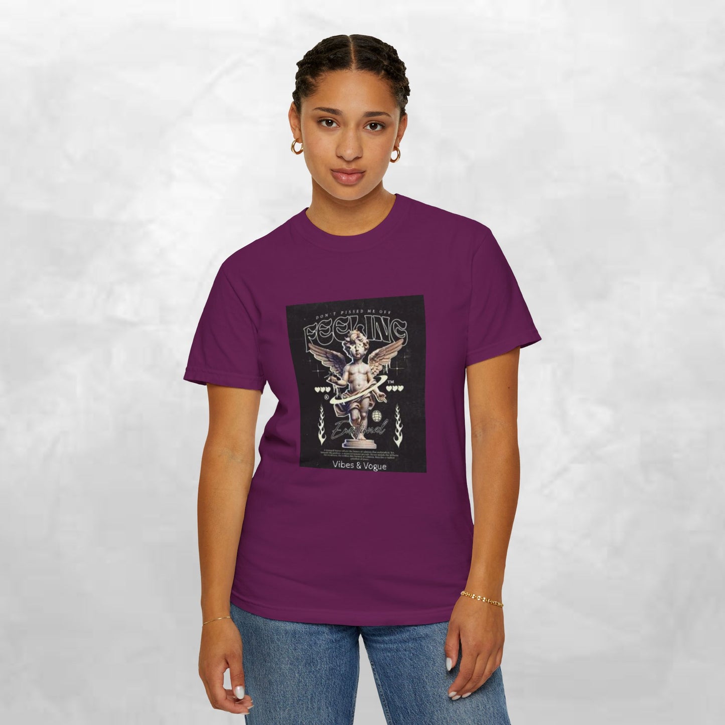 Vintage-Inspired Angel Graphic T-Shirt - Perfect for Casual Wear, Gift for Music Lovers, Cute Outfit Idea, Retro Design, Cozy Everyday Tee