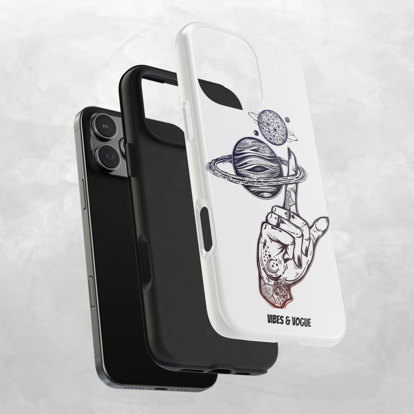 Cosmic Tattoo Phone Case, Unique Galaxy Cell Phone Cover, Gift for Astronomers, Trendy Space Phone Protector, Birthday and Holiday Gift