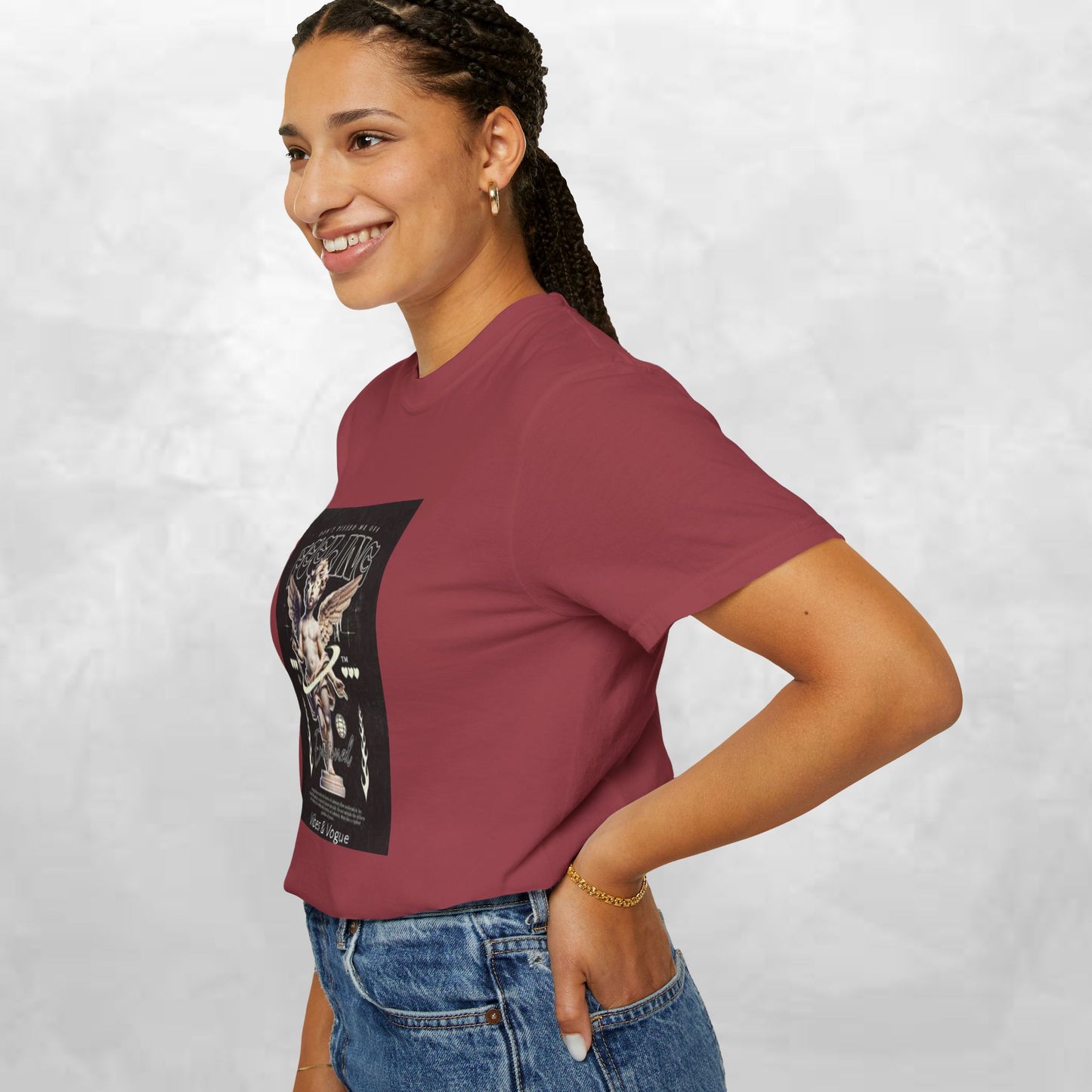Vintage-Inspired Angel Graphic T-Shirt - Perfect for Casual Wear, Gift for Music Lovers, Cute Outfit Idea, Retro Design, Cozy Everyday Tee