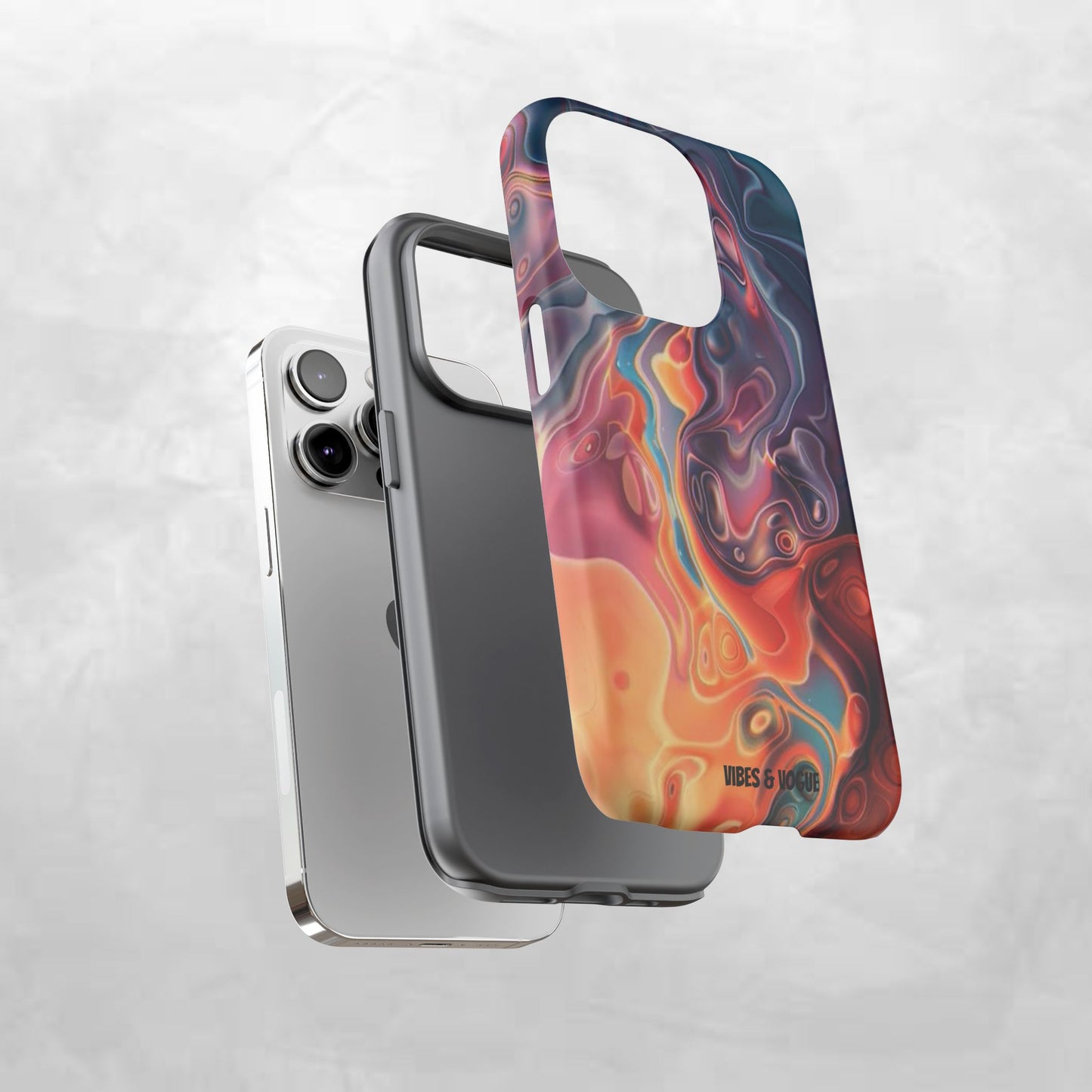 Colorful Phone Case, Abstract Print Cover, Tough Cases for Protection, Gift for Her, Modern Design, Trendy Mobile Accessory
