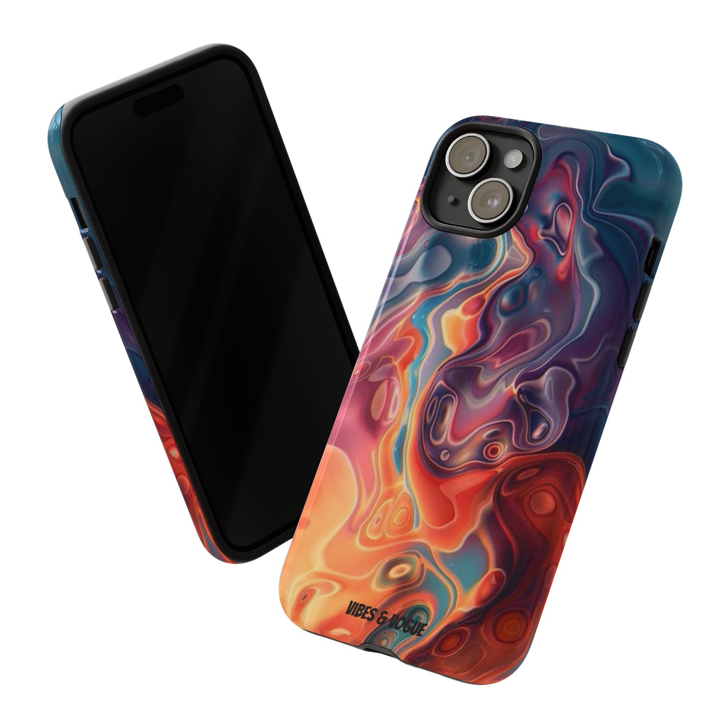 Colorful Phone Case, Abstract Print Cover, Tough Cases for Protection, Gift for Her, Modern Design, Trendy Mobile Accessory