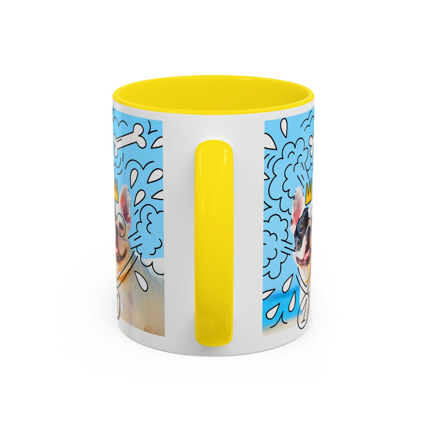 Cute Dog Crown Accent Coffee Mug - Fun Pet Lover Gift