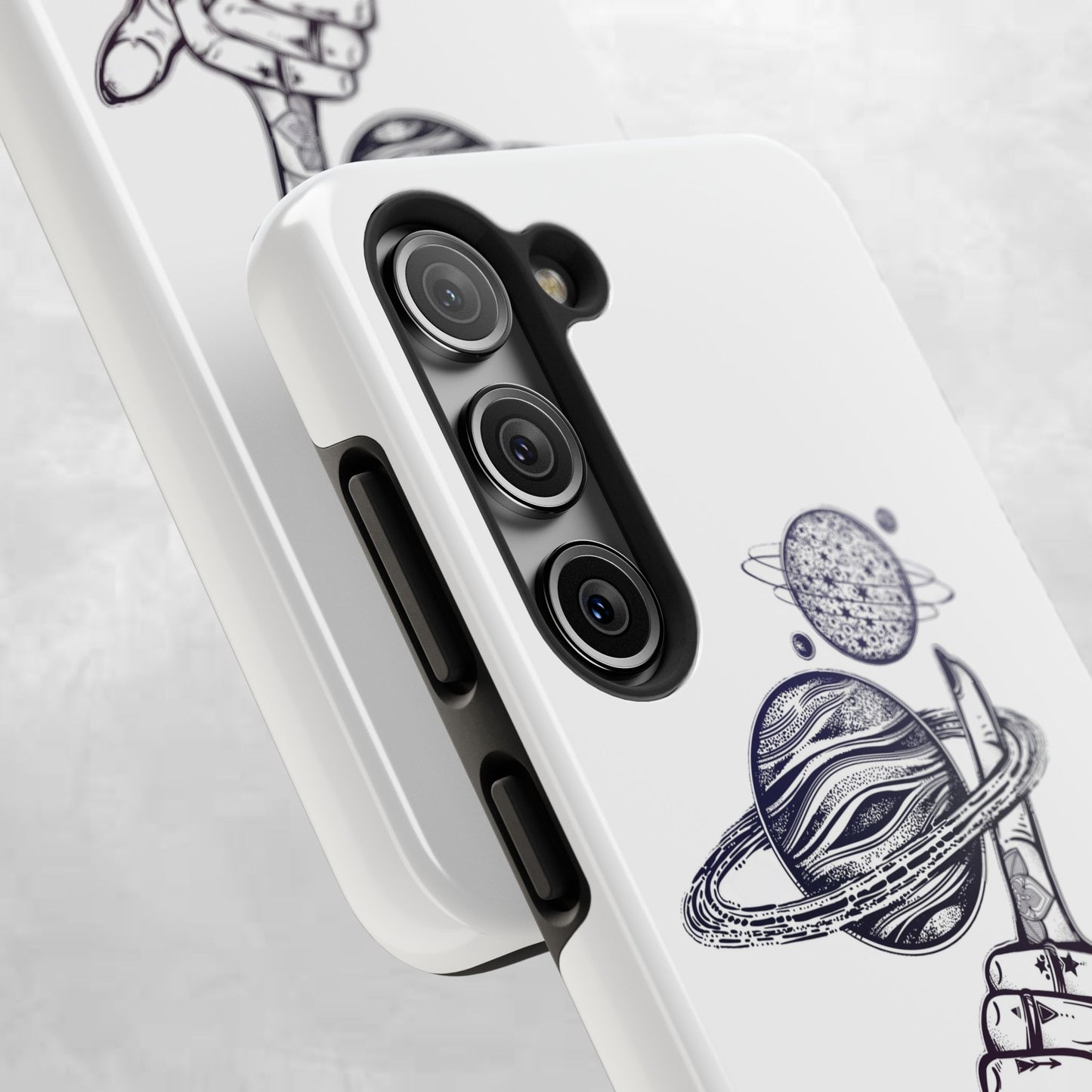 Cosmic Tattoo Phone Case, Unique Galaxy Cell Phone Cover, Gift for Astronomers, Trendy Space Phone Protector, Birthday and Holiday Gift
