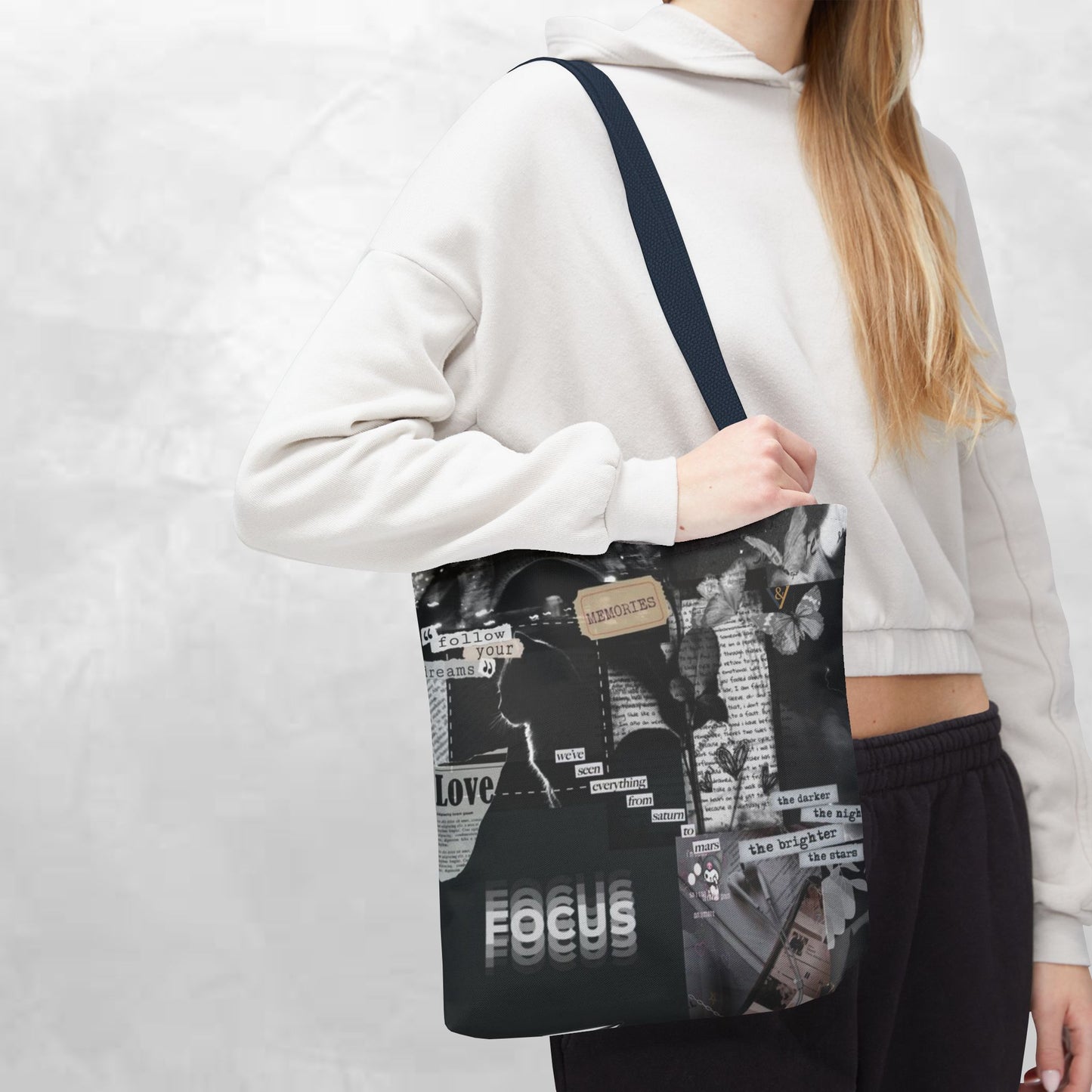 Artistic Tote Bag | Vintage Aesthetic, Collage Design, Sustainable Fashion, Trendy Gift, Eco-Friendly Accessory