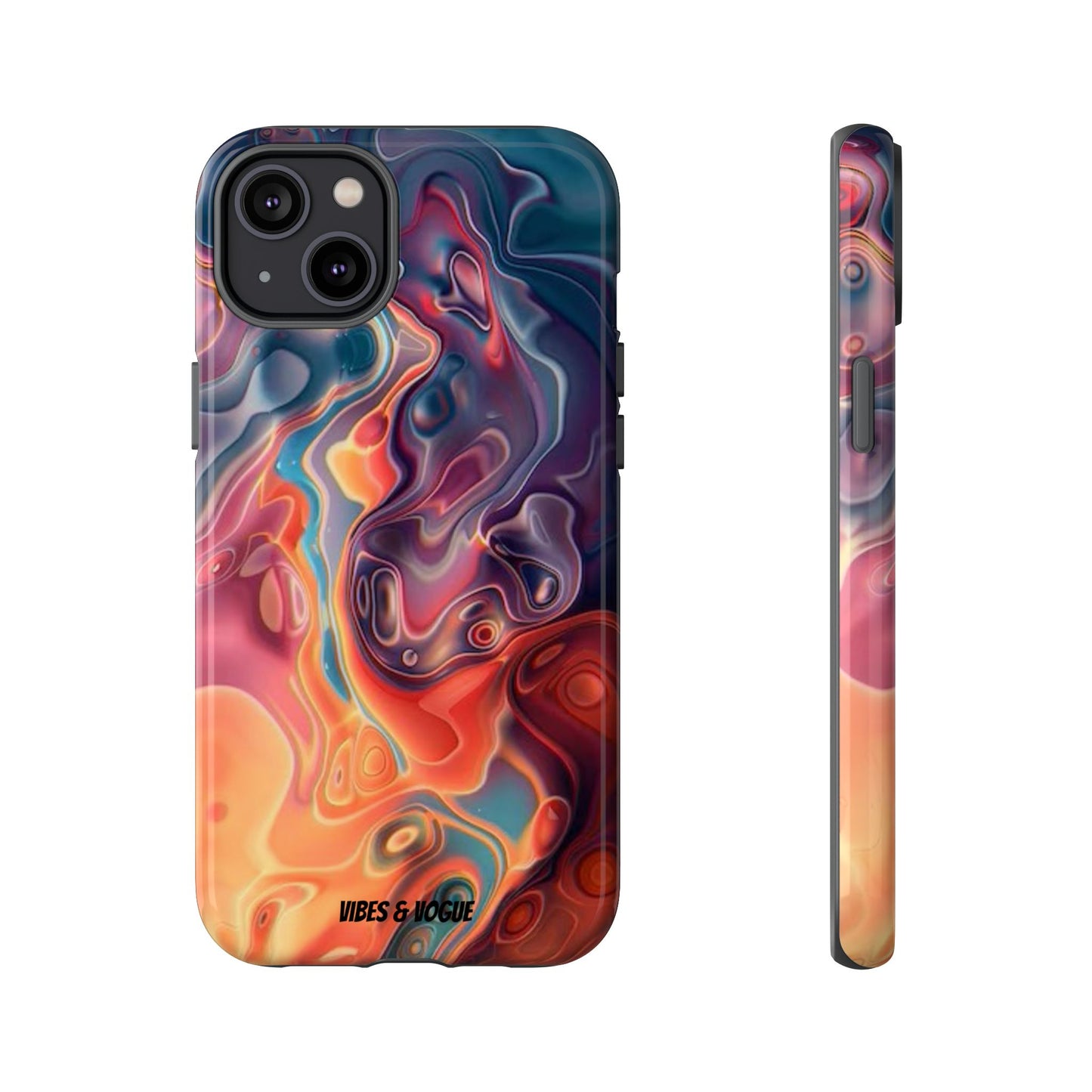 Colorful Phone Case, Abstract Print Cover, Tough Cases for Protection, Gift for Her, Modern Design, Trendy Mobile Accessory