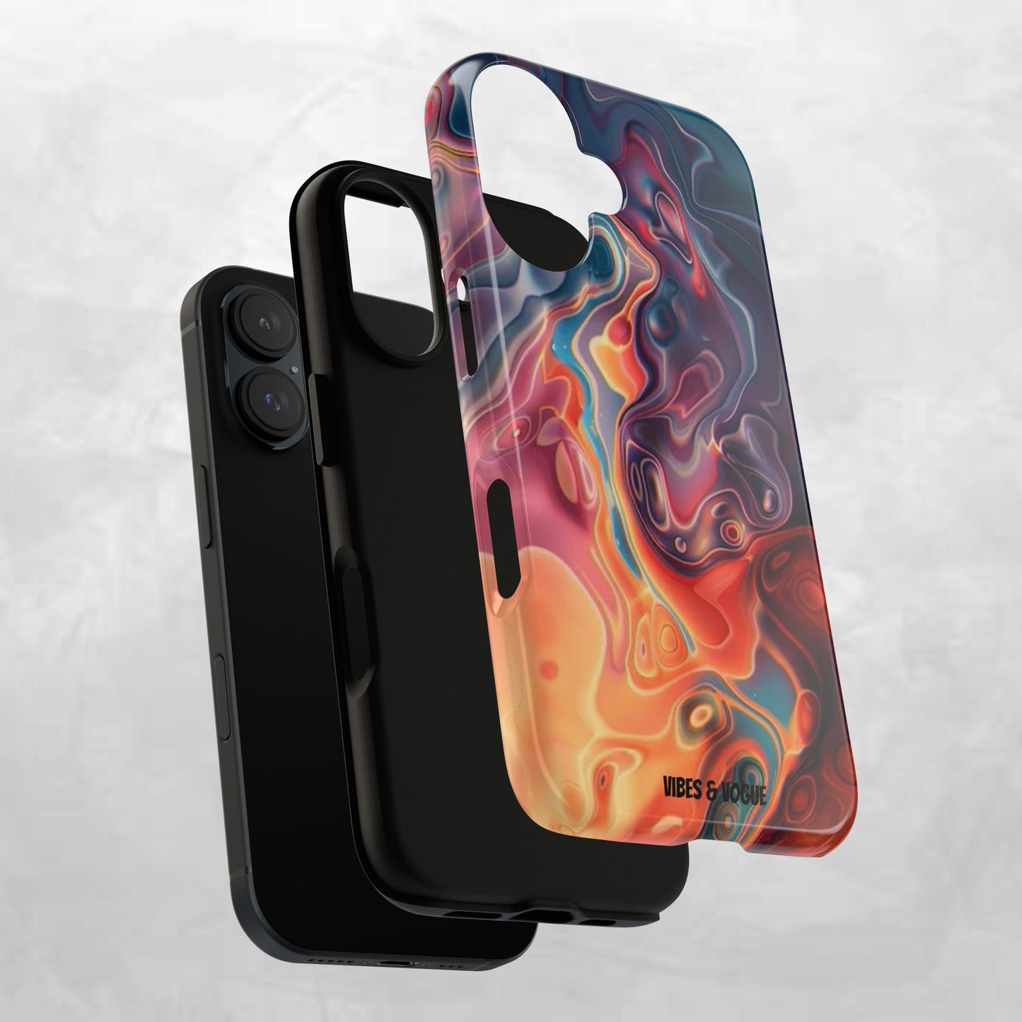 Colorful Phone Case, Abstract Print Cover, Tough Cases for Protection, Gift for Her, Modern Design, Trendy Mobile Accessory