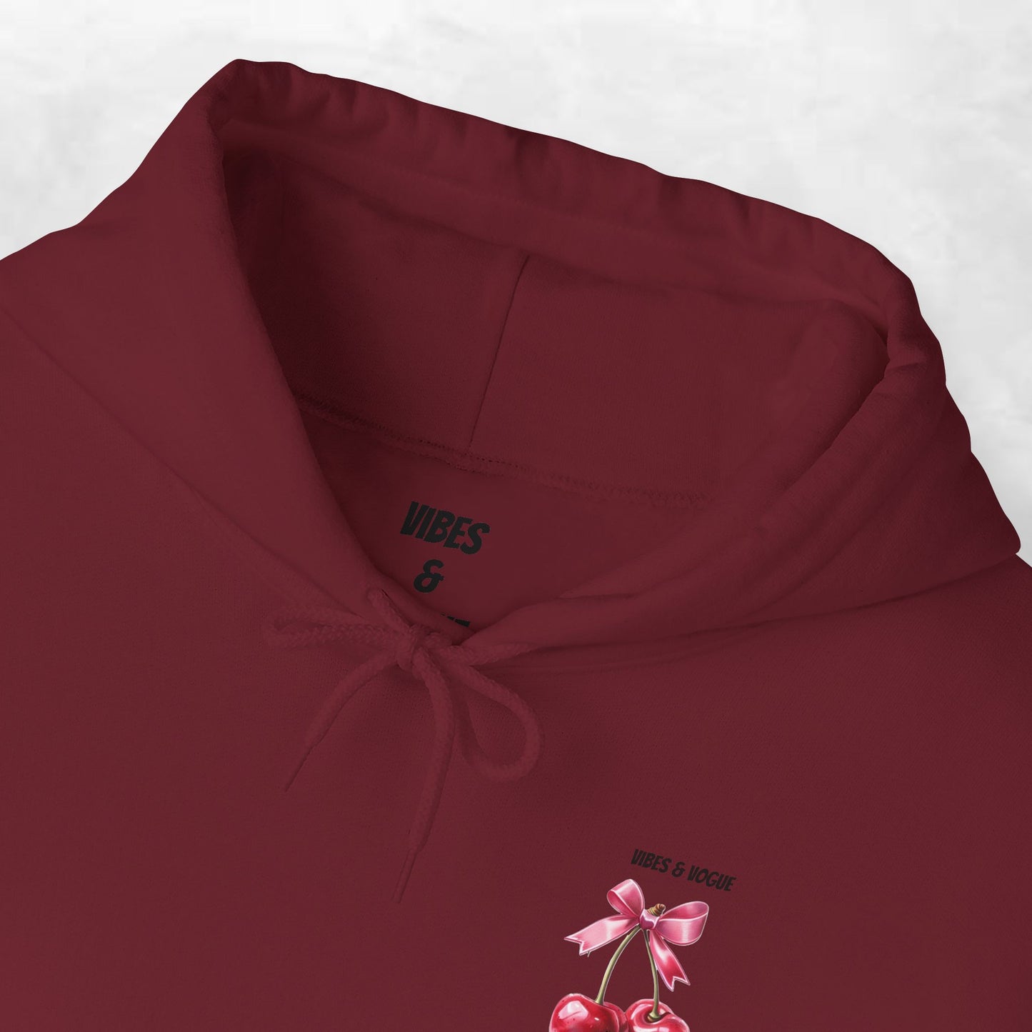 Cherry Bow Unisex Hoodie - Sweet, Cozy Style for Spring, Casual Wear, Gift for Birthdays, Summer Fun, Festival Fashion