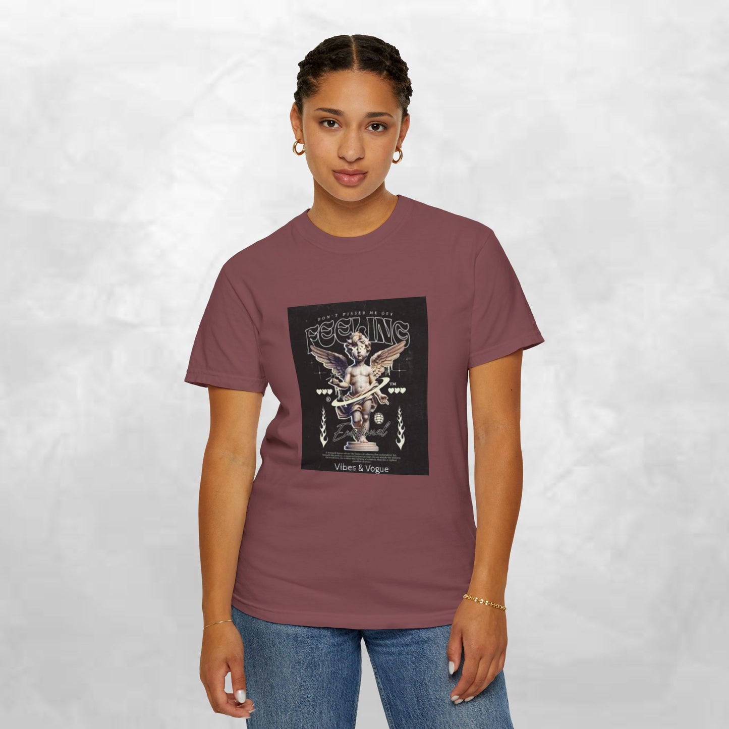 Vintage-Inspired Angel Graphic T-Shirt - Perfect for Casual Wear, Gift for Music Lovers, Cute Outfit Idea, Retro Design, Cozy Everyday Tee
