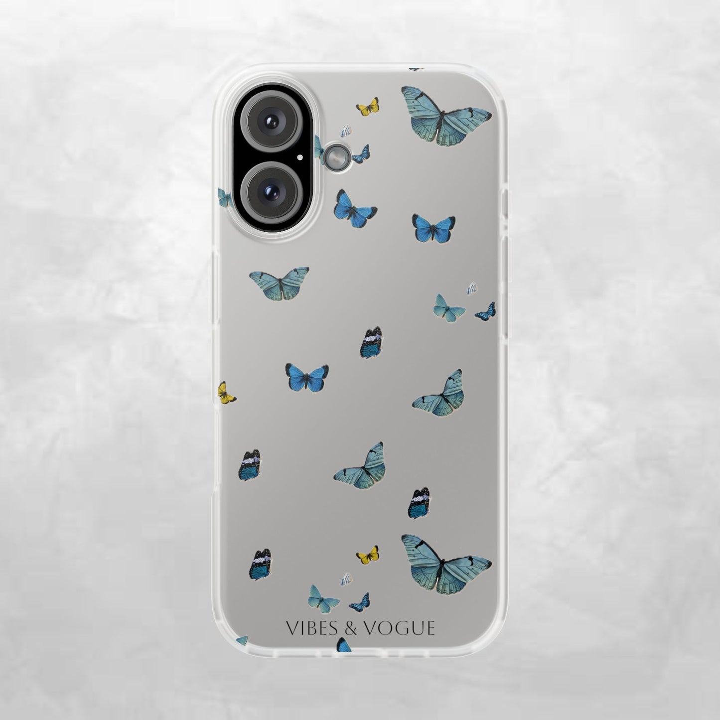 Butterfly Vibes Phone Case, Flexible Phone Cover, Elegant Phone Accessory, Gift for Nature Lovers, Spring Decor, Eco-Friendly Case