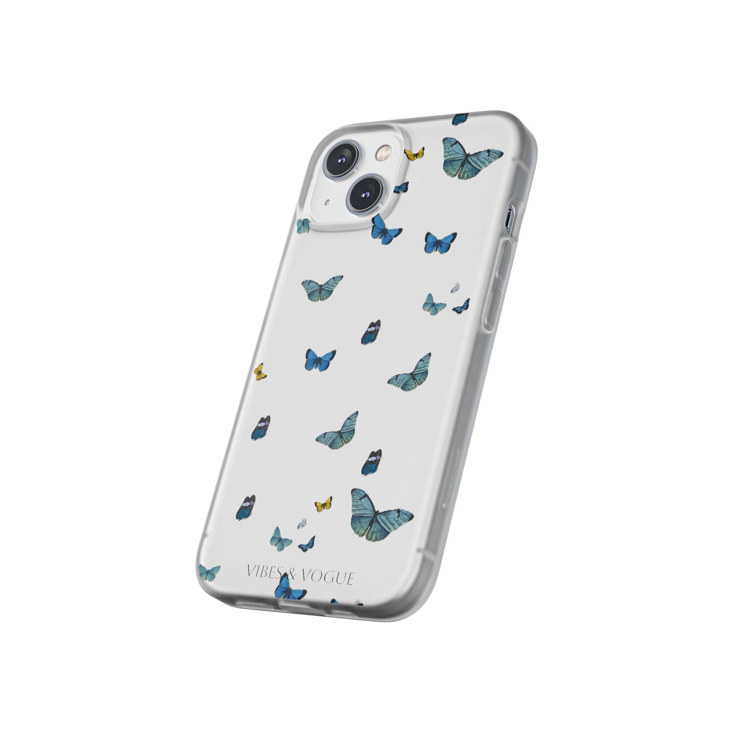 Butterfly Vibes Phone Case, Flexible Phone Cover, Elegant Phone Accessory, Gift for Nature Lovers, Spring Decor, Eco-Friendly Case