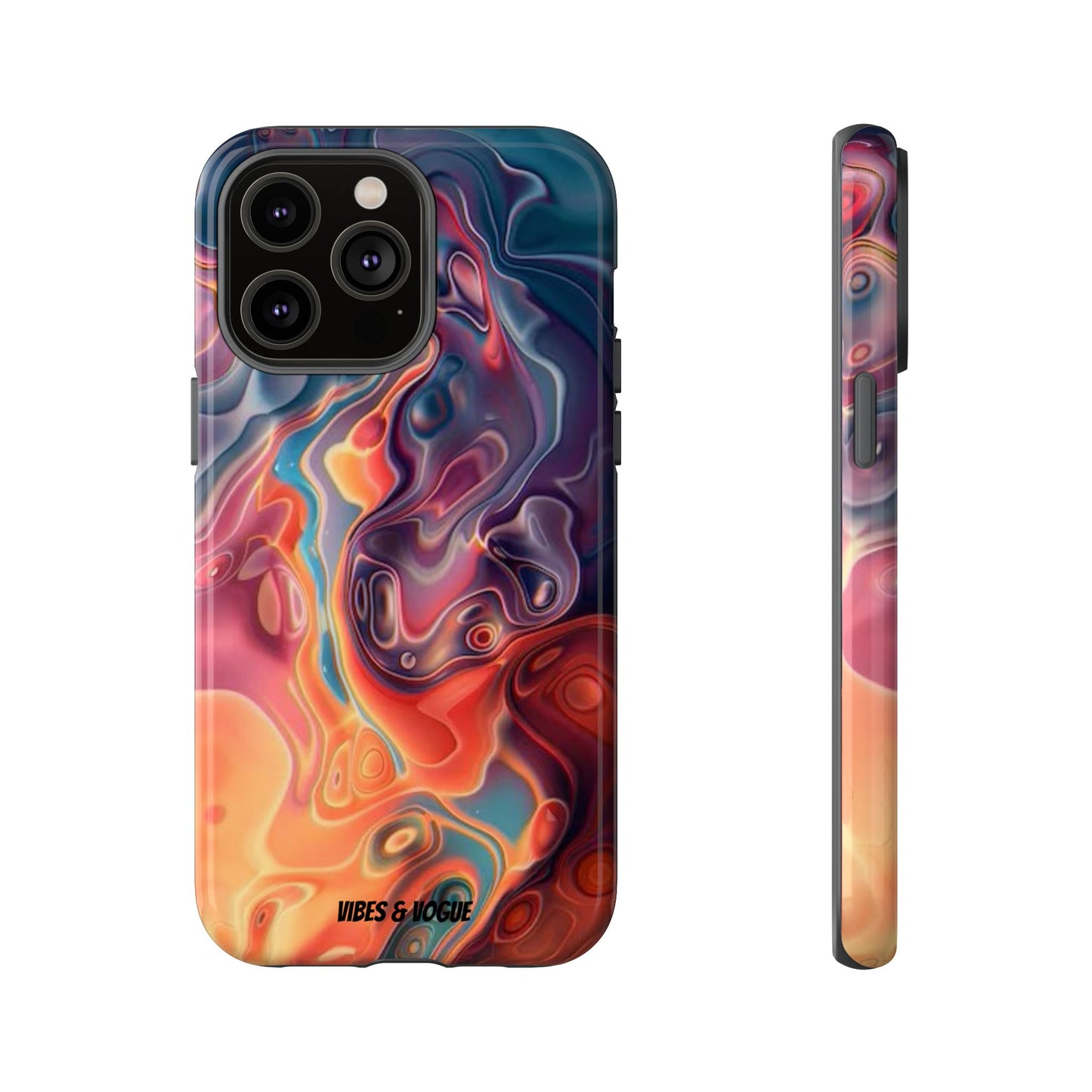 Colorful Phone Case, Abstract Print Cover, Tough Cases for Protection, Gift for Her, Modern Design, Trendy Mobile Accessory