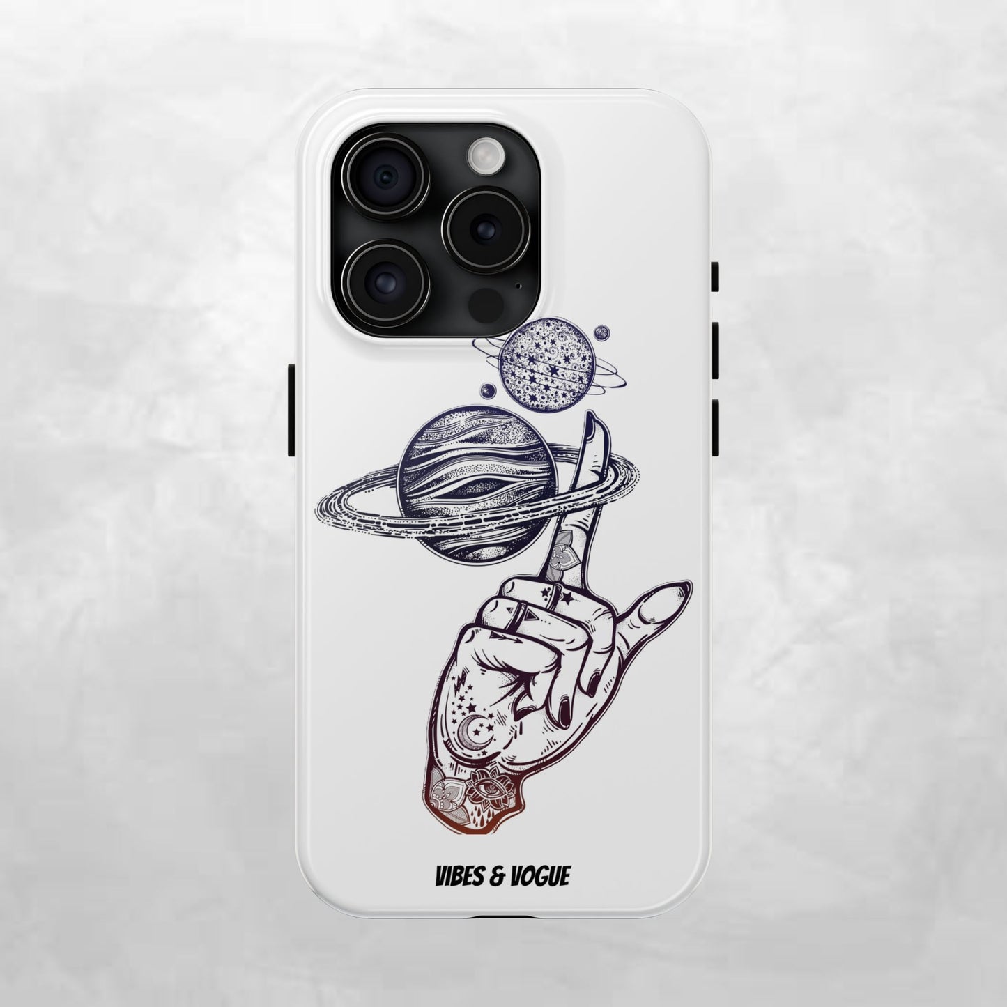 Cosmic Tattoo Phone Case, Unique Galaxy Cell Phone Cover, Gift for Astronomers, Trendy Space Phone Protector, Birthday and Holiday Gift