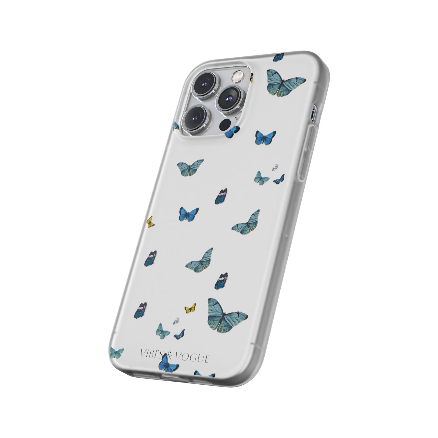 Butterfly Vibes Phone Case, Flexible Phone Cover, Elegant Phone Accessory, Gift for Nature Lovers, Spring Decor, Eco-Friendly Case