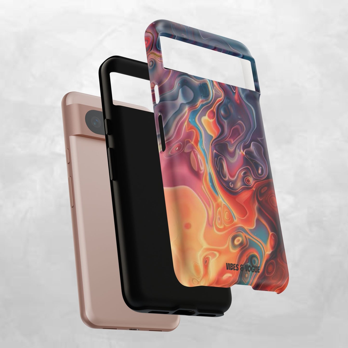 Colorful Phone Case, Abstract Print Cover, Tough Cases for Protection, Gift for Her, Modern Design, Trendy Mobile Accessory