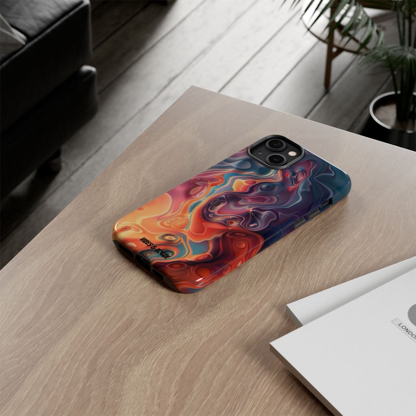Colorful Phone Case, Abstract Print Cover, Tough Cases for Protection, Gift for Her, Modern Design, Trendy Mobile Accessory