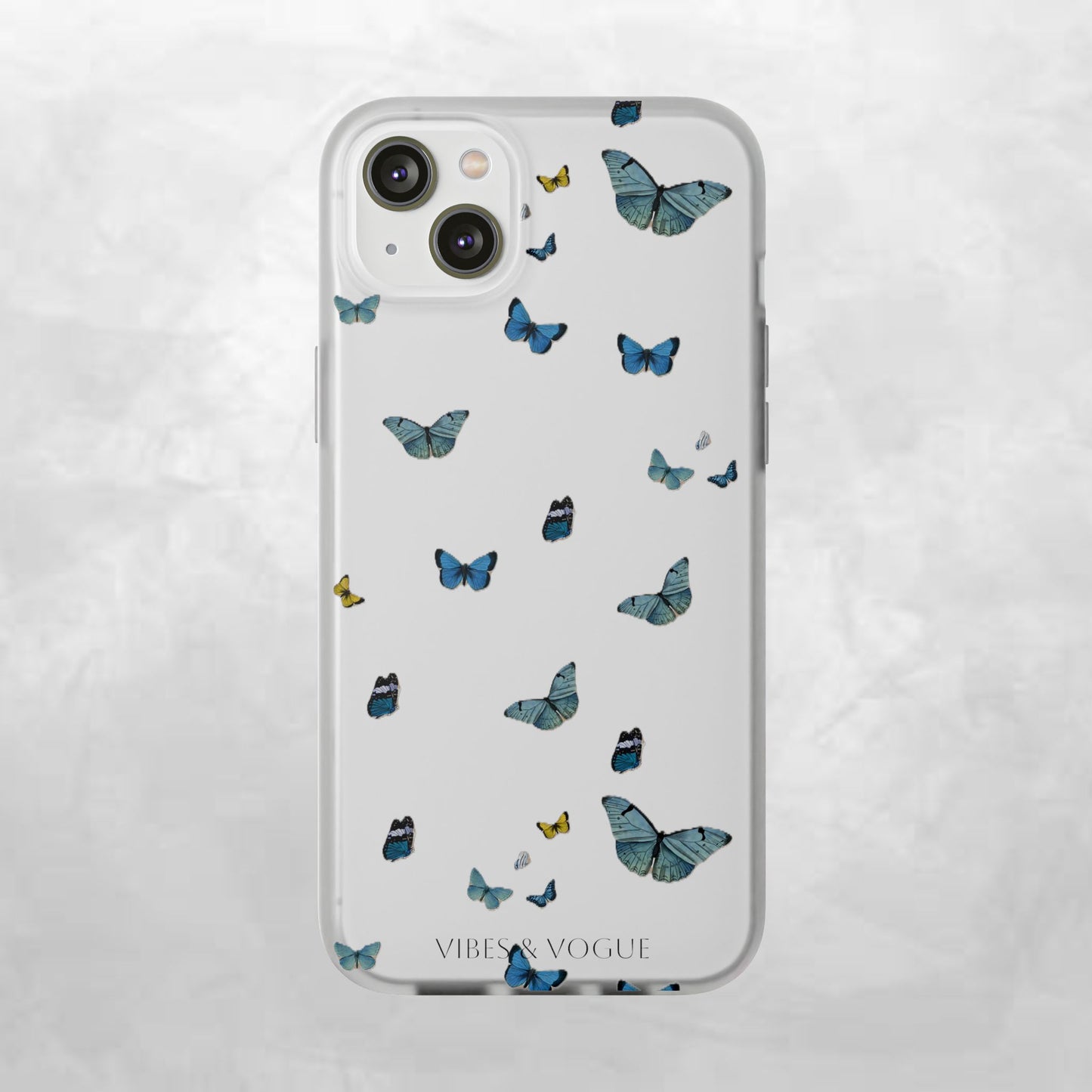 Butterfly Vibes Phone Case, Flexible Phone Cover, Elegant Phone Accessory, Gift for Nature Lovers, Spring Decor, Eco-Friendly Case