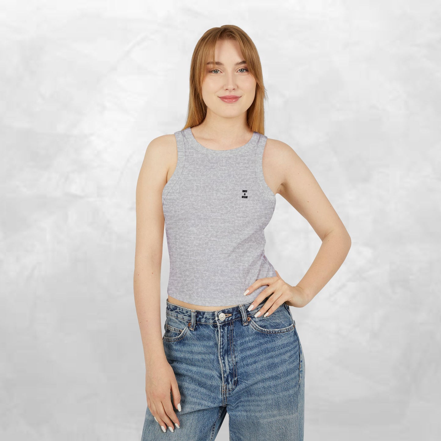 Women's Micro Rib Racer Tank Top - Effortless Everyday Style