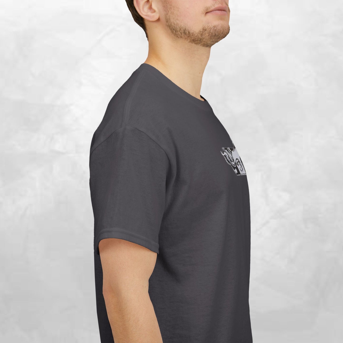 Artistic Unisex Heavy Cotton Tee – Abstract Face Design