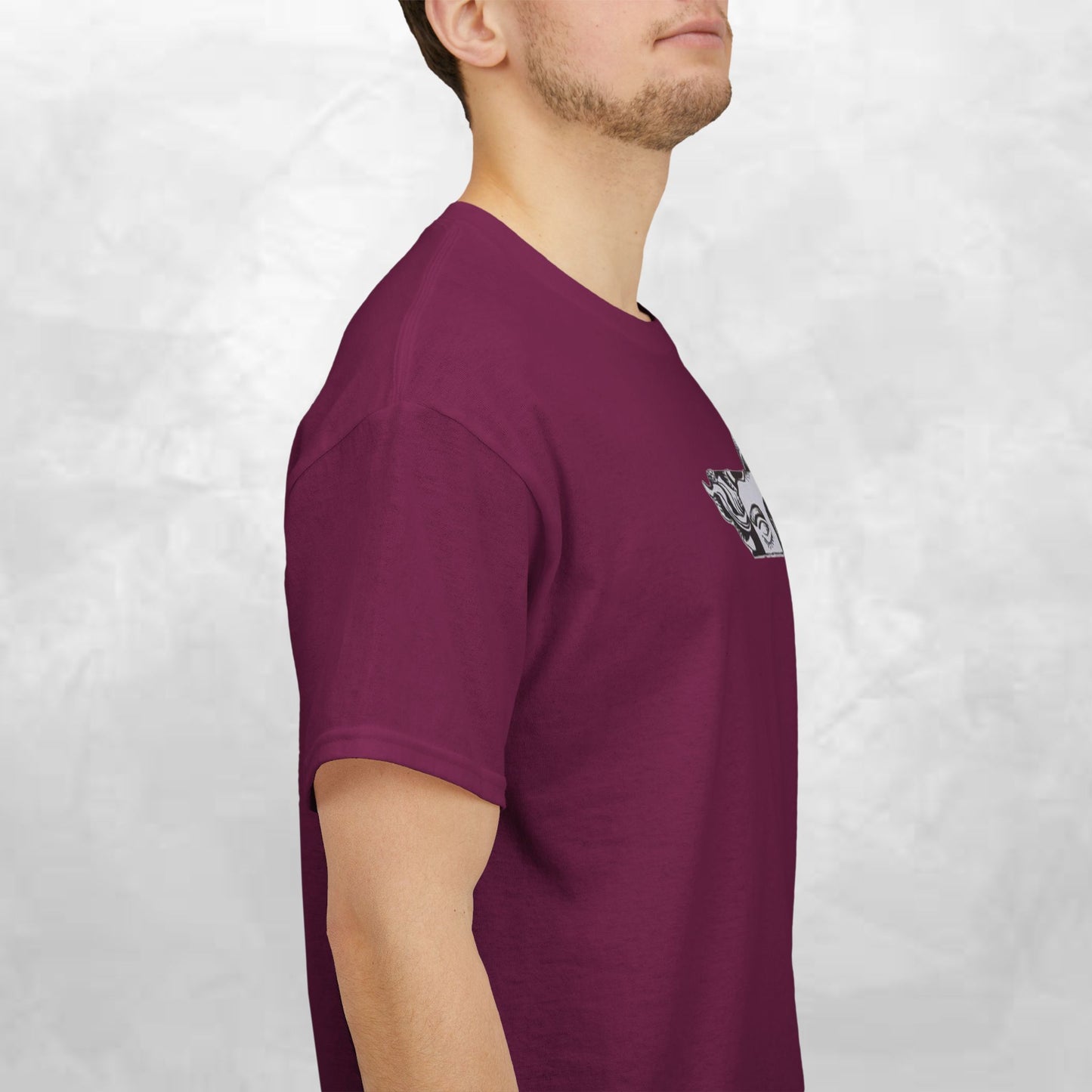 Artistic Unisex Heavy Cotton Tee – Abstract Face Design
