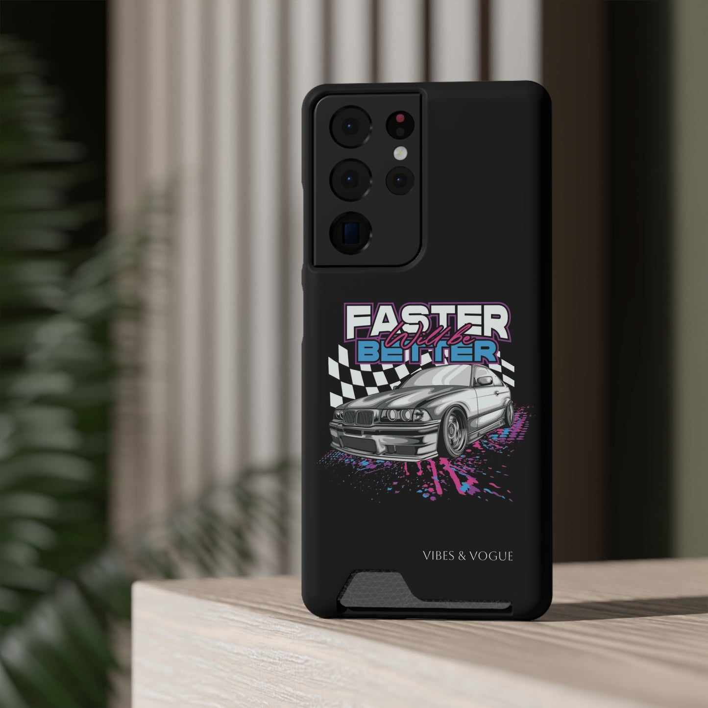 Racer Phone Case with Card Holder - Fast & Furious Motif