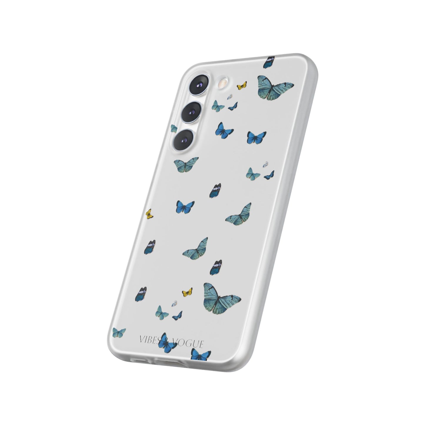 Butterfly Vibes Phone Case, Flexible Phone Cover, Elegant Phone Accessory, Gift for Nature Lovers, Spring Decor, Eco-Friendly Case