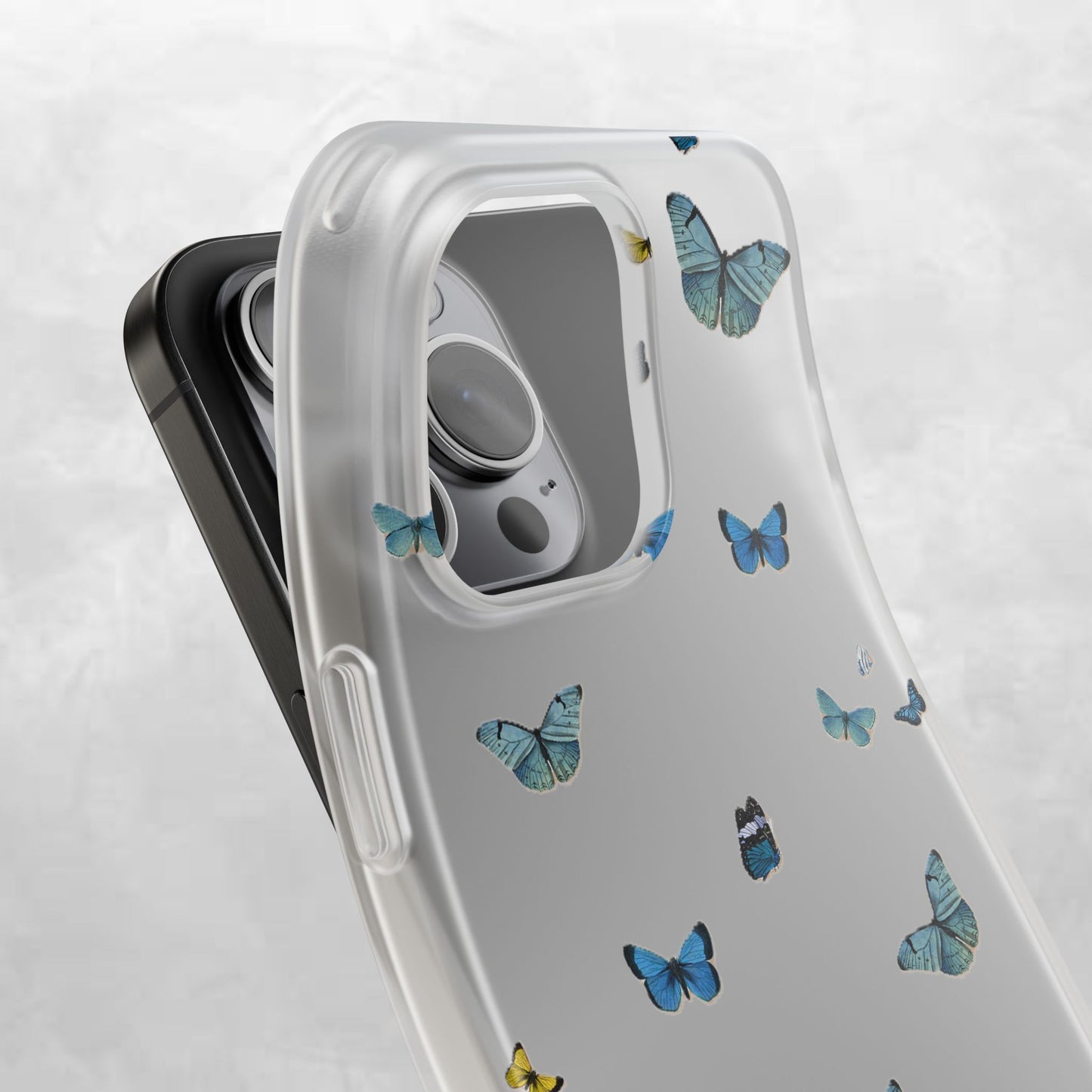 Butterfly Vibes Phone Case, Flexible Phone Cover, Elegant Phone Accessory, Gift for Nature Lovers, Spring Decor, Eco-Friendly Case