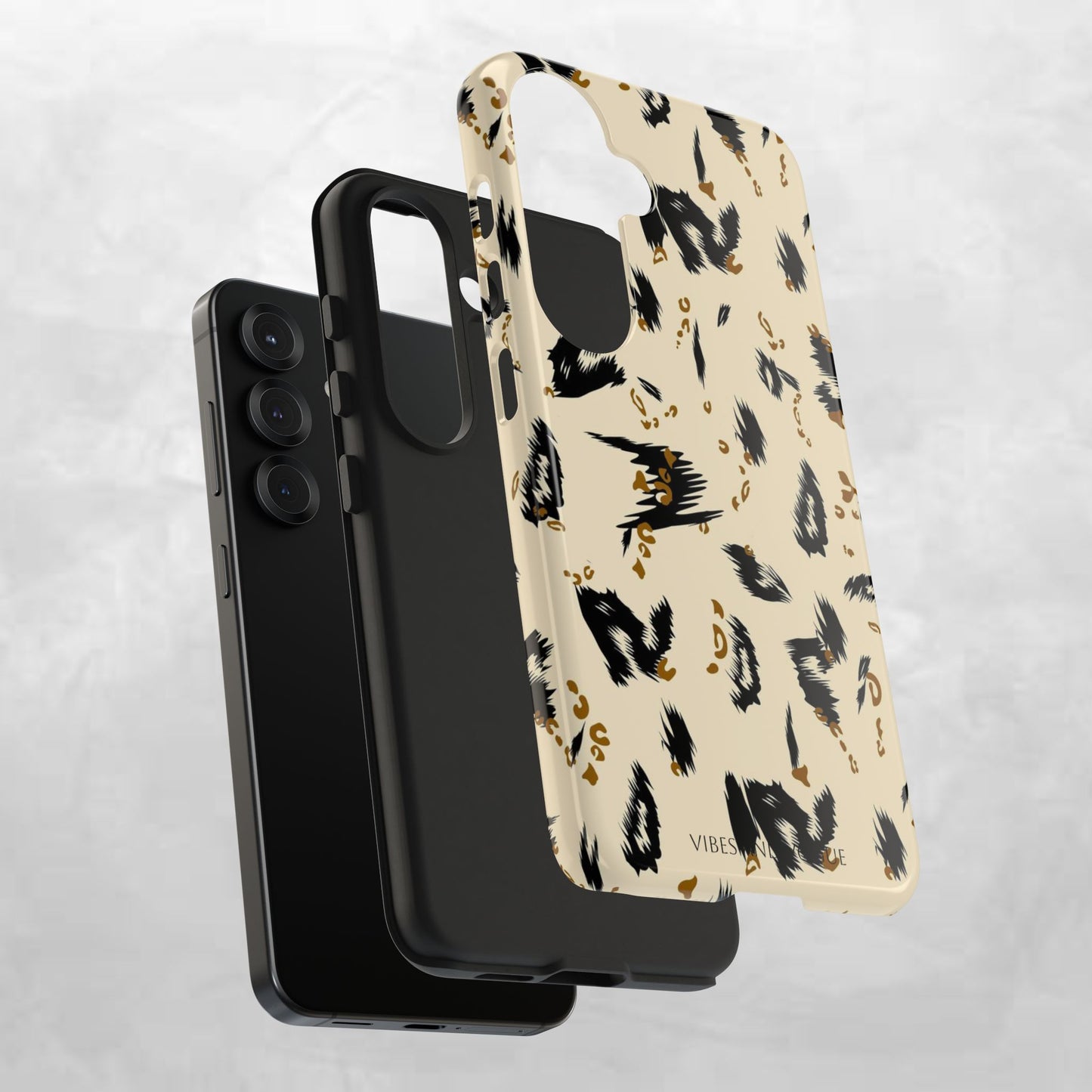Leopard Splash Tough Phone Case — Protective Animal Print iPhone Cover