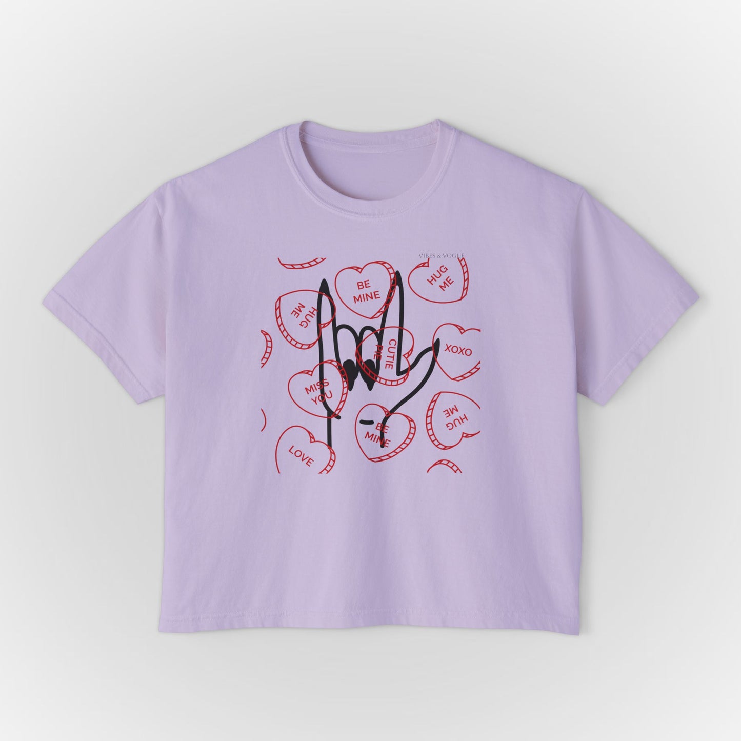 Women's Boxy Tee - Love You Graphic T-Shirt for Valentine's Day & Everyday Wear