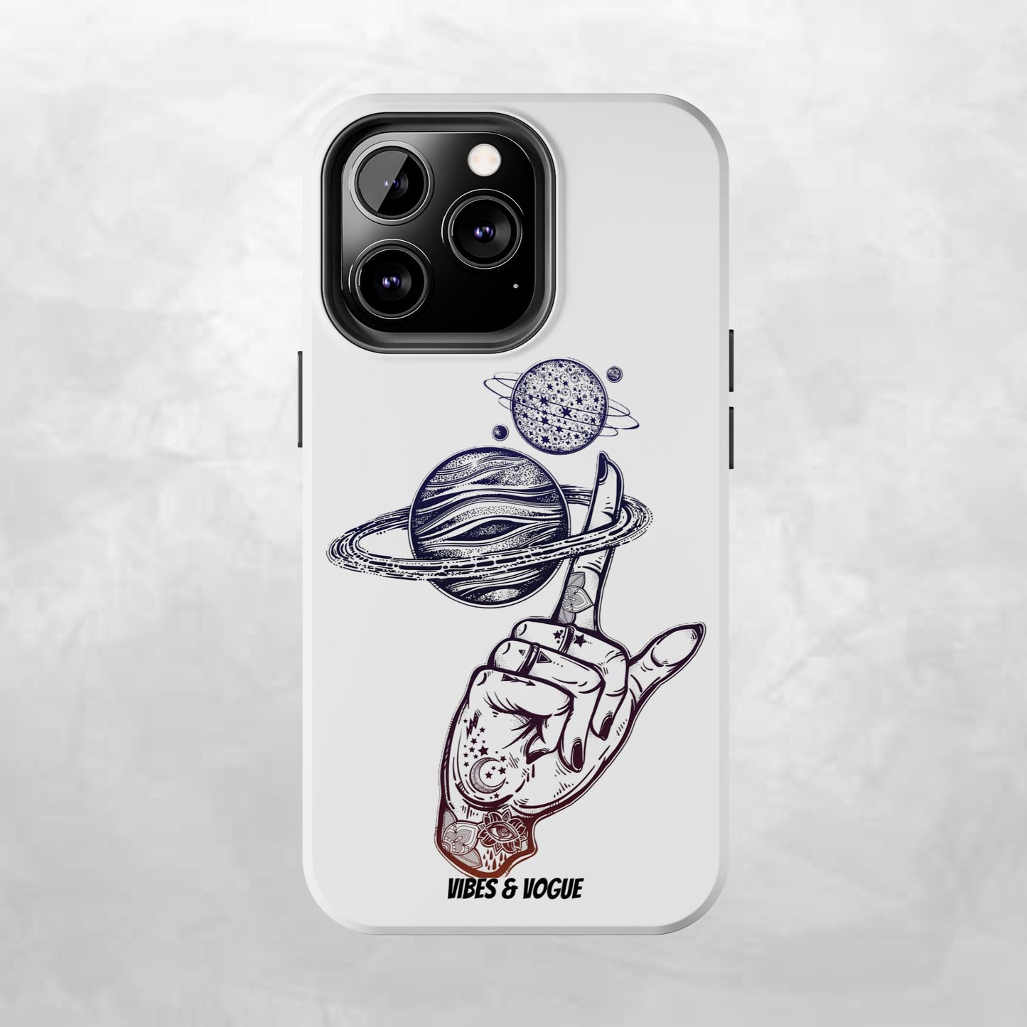 Cosmic Tattoo Phone Case, Unique Galaxy Cell Phone Cover, Gift for Astronomers, Trendy Space Phone Protector, Birthday and Holiday Gift