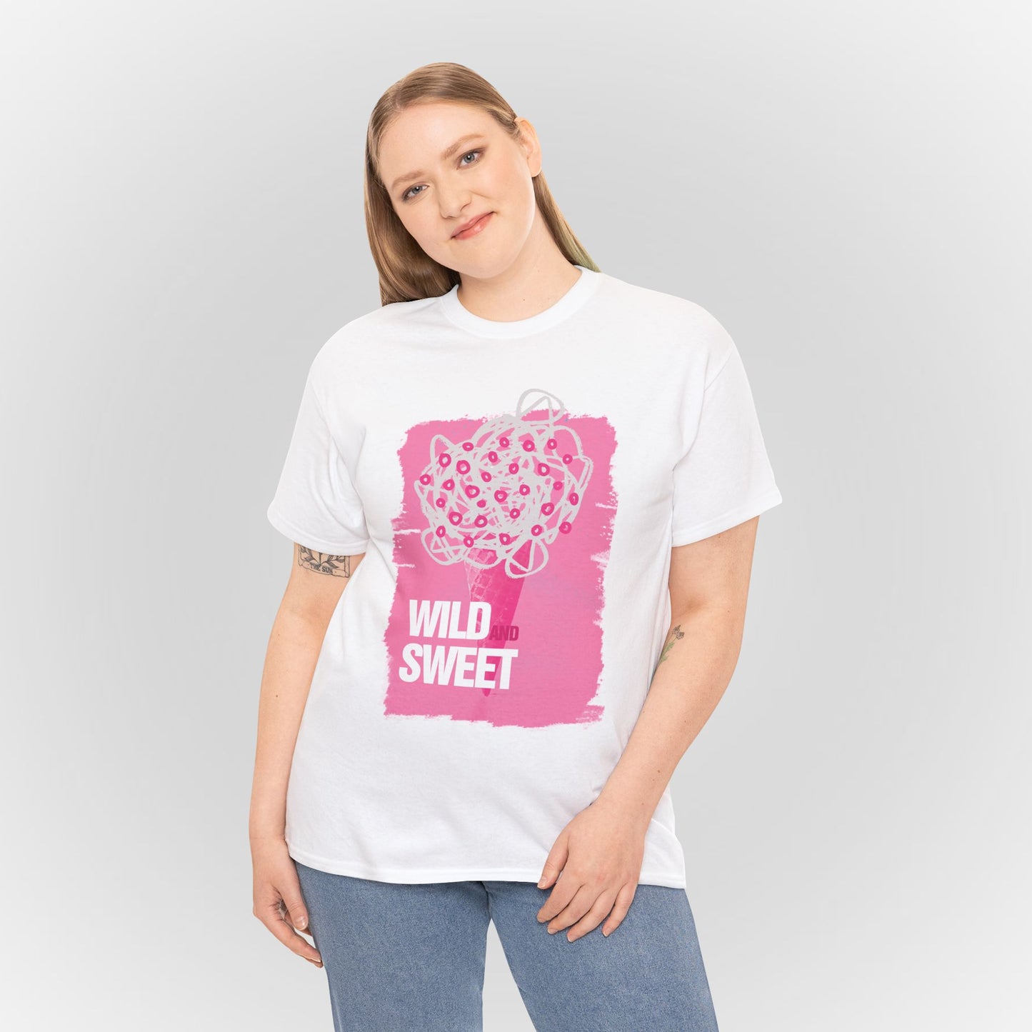 Wild and Sweet Unisex Heavy Cotton Tee - Playful Graphic Shirt for Fun-Loving Individuals