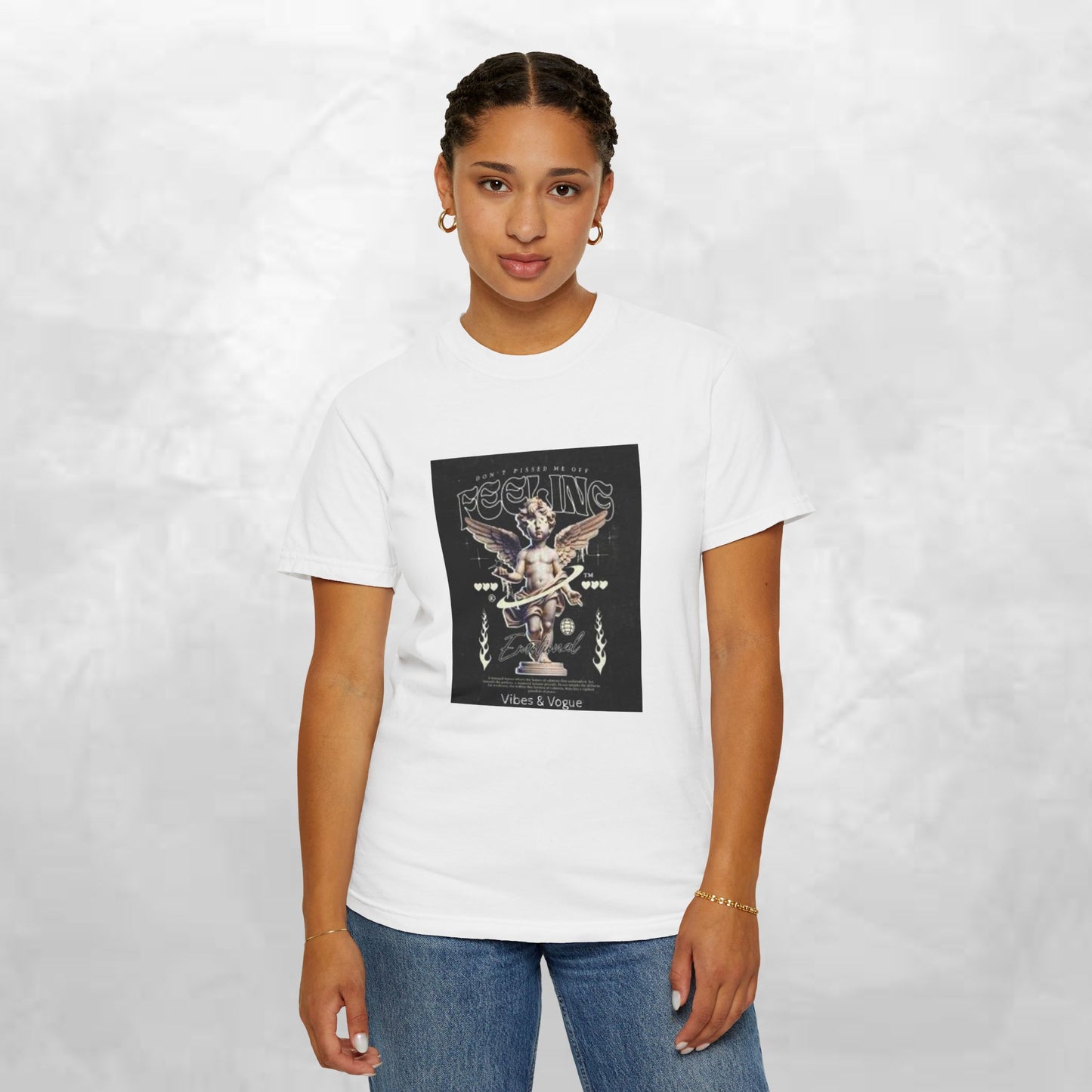 Vintage-Inspired Angel Graphic T-Shirt - Perfect for Casual Wear, Gift for Music Lovers, Cute Outfit Idea, Retro Design, Cozy Everyday Tee